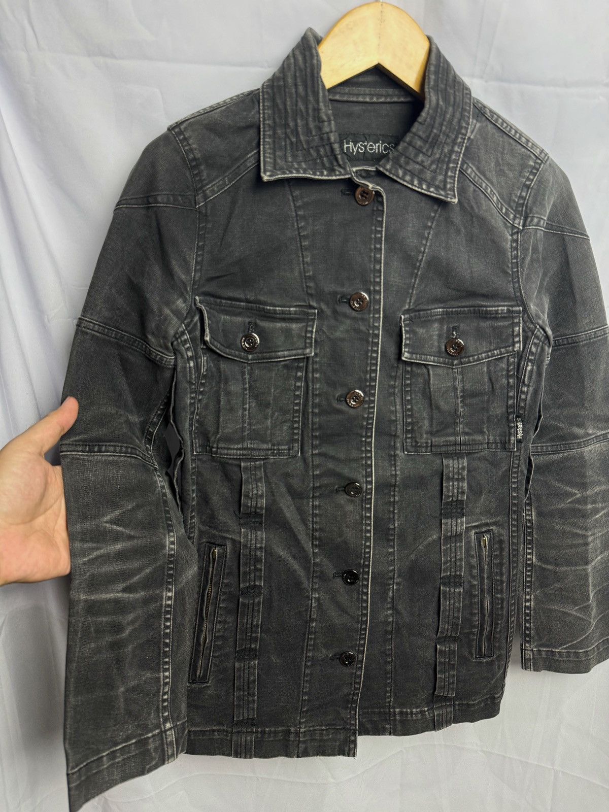 Hysteric Glamour Hysteric Glamour Bondage Washed Denim Jacket Stretch Size US S / EU 44-46 / 1 - 2 Thumbnail