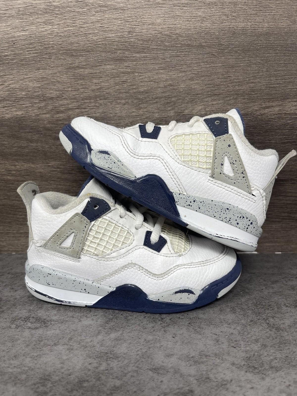 Jordan Brand Air Jordan 4 Midnight Navy Sneakers Kids Size 9C Size US 5 / EU 37 - 1 Thumbnail