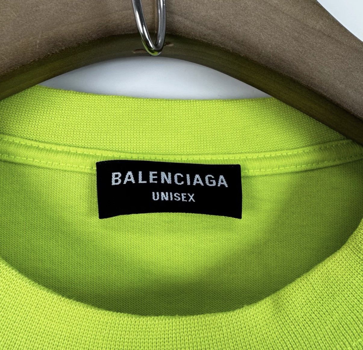 Balenciaga Balenciaga x WFP / Neon Green Short Sleeve T-Shirt K12 Size US M / EU 48-50 / 2 - 4 Thumbnail