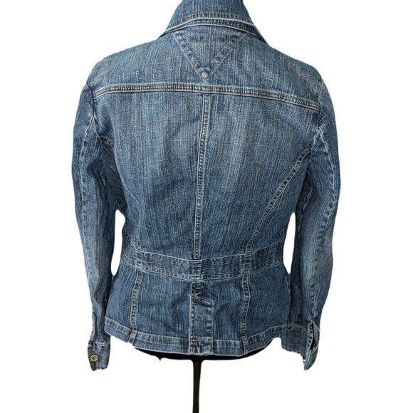 Tommy Hilfiger Tommy Hilfiger Women's Trucker Denim Jean Jacket Size Large Size L / US 10 / IT 46 - 2 Thumbnail