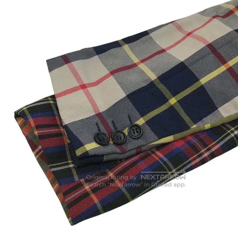 Comme des Garcons Comme Des Garcons Retro Suit Jacket with Colorful Plaid Pa Size S / US 4 / IT 40 - 4 Thumbnail