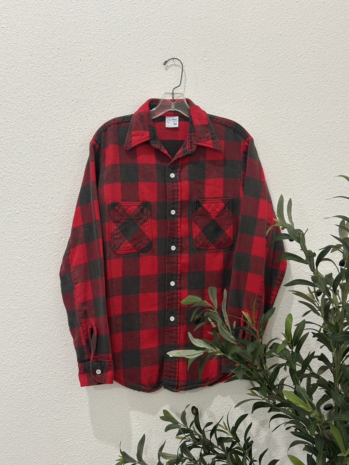 Big Mac Vintage 70's Big Mac Thick Flannel Button Down Red Plaid M Size US M / EU 48-50 / 2 - 1 Thumbnail