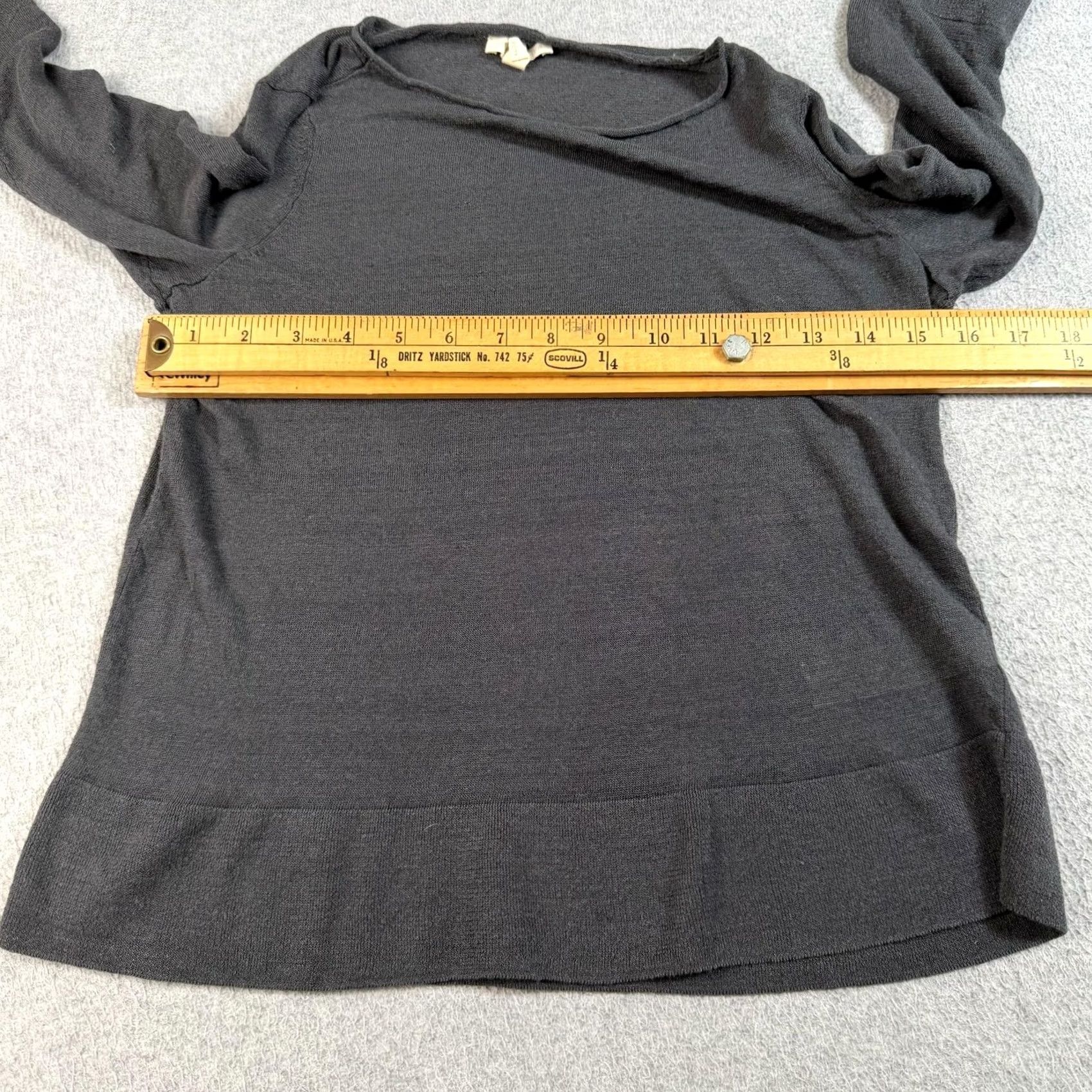 Eileen Fisher Eileen Fisher Shirt Women XS Gray Organic Linen Blend Lightweight Boat Neck 3/4 Sleeve Tunic Casual Spring Women XS Gray - EILEEN FISHER Shirt Size XS / US 0-2 / IT 36-38 - 6 Thumbnail
