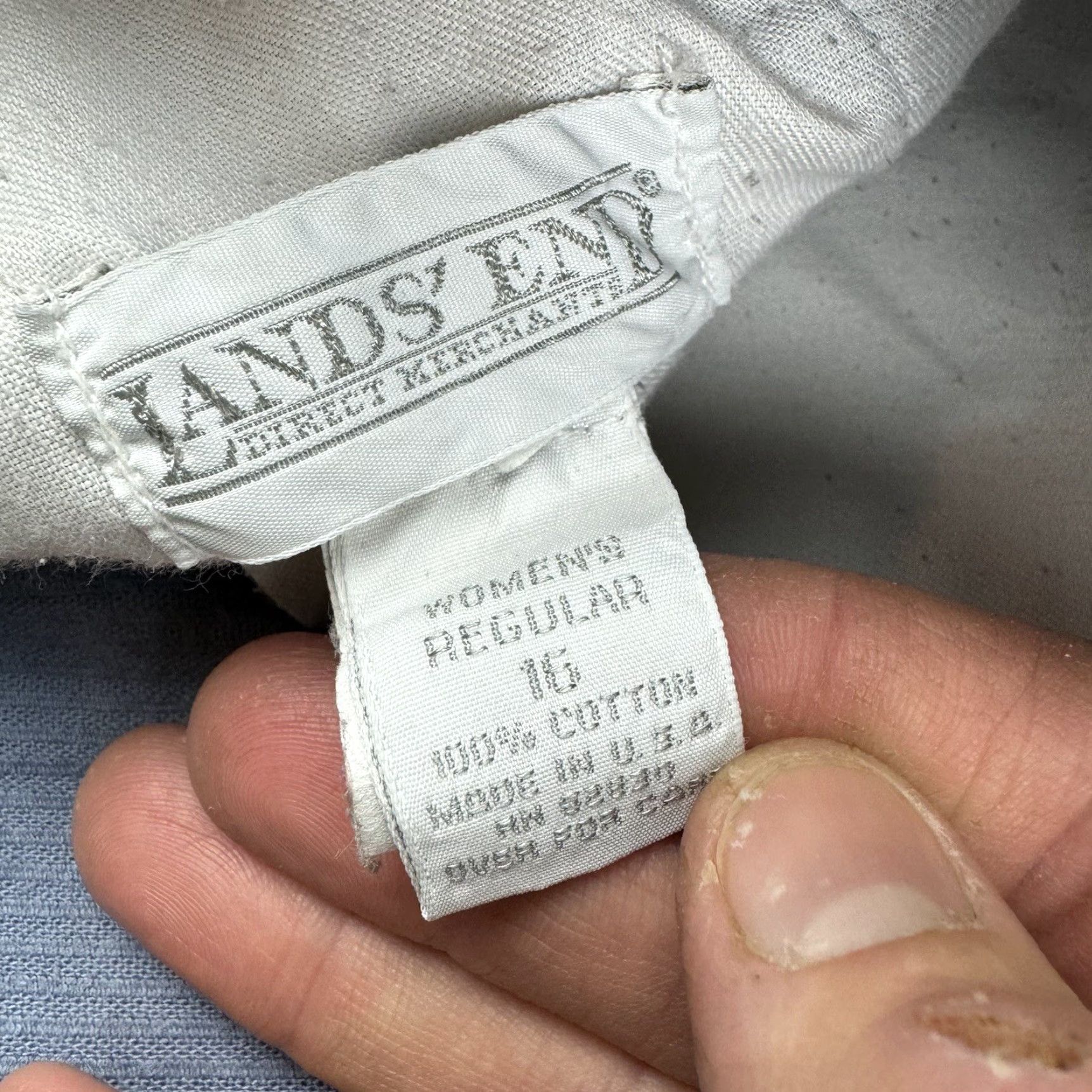 Lands' End VINTAGE Lands' End Corduroy Pants Womens 16 Blue High Waist Classic Chino Preppy 90s Size 38" / US 16 / IT 52 - 5 Thumbnail