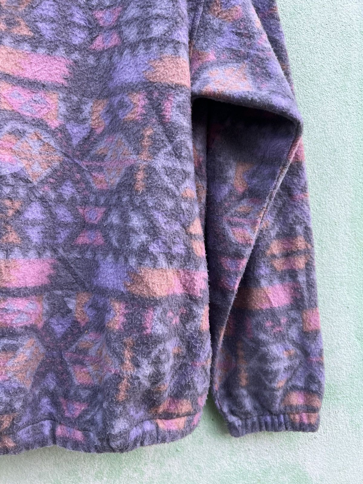 Vanson Leathers Vtg VANSON Sportswear Whistler Fleece Aztec Pattern Pullover Size US XL / EU 56 / 4 - 5 Thumbnail
