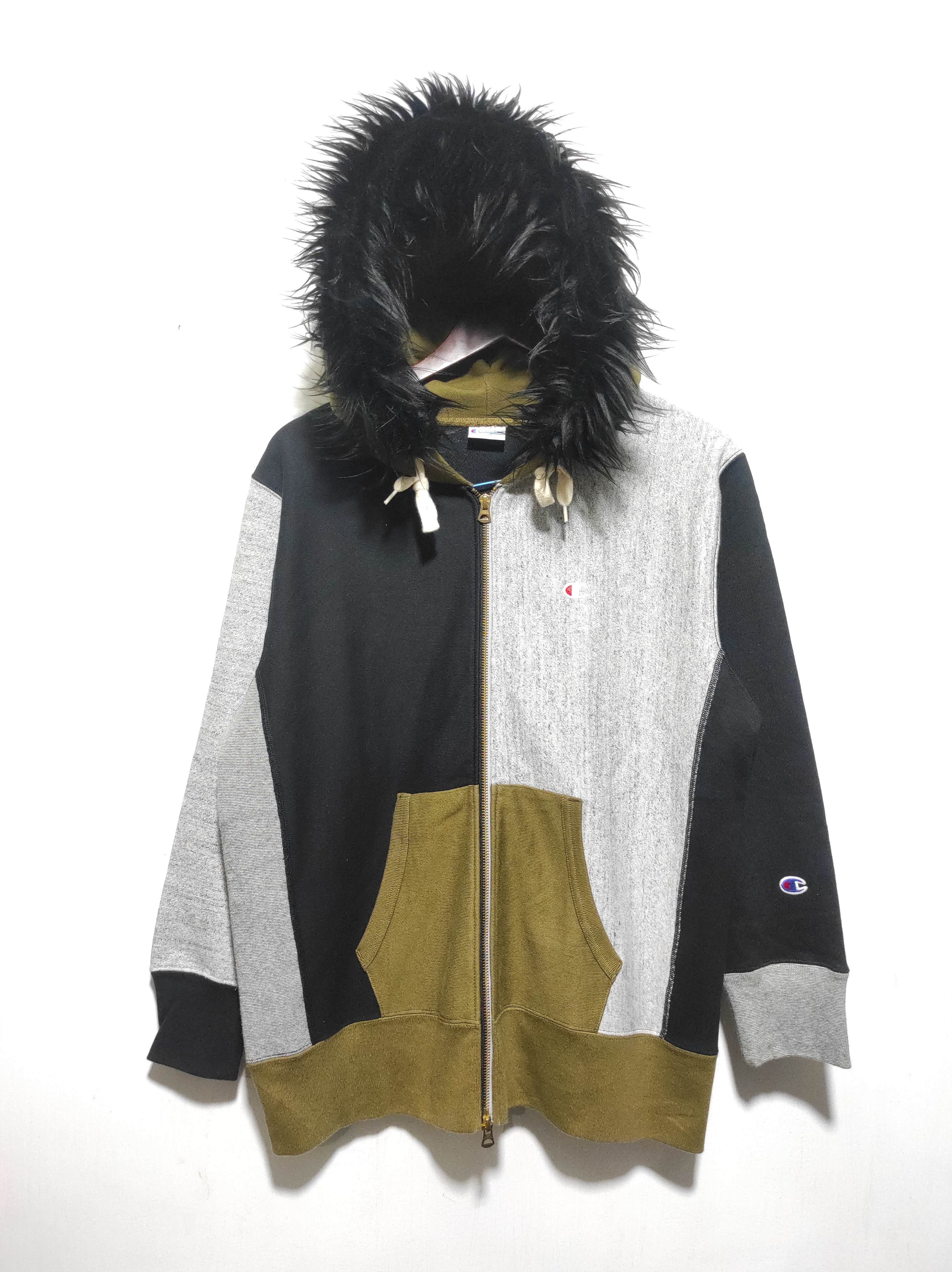 Hysteric Glamour Champion Patchwork Double Zip Fur Hoodie LGB style Size US S / EU 44-46 / 1 - 3 Thumbnail