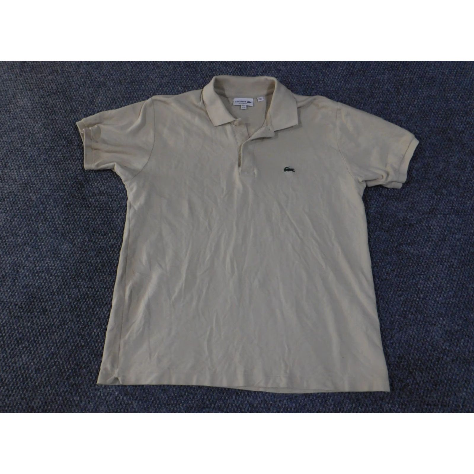 Lacoste Lacoste Polo Shirt XL Mens Beige Short Sleeve Collared Button Casual Preppy Logo Golf All Seasons Size US XL / EU 56 / 4 - 3 Thumbnail