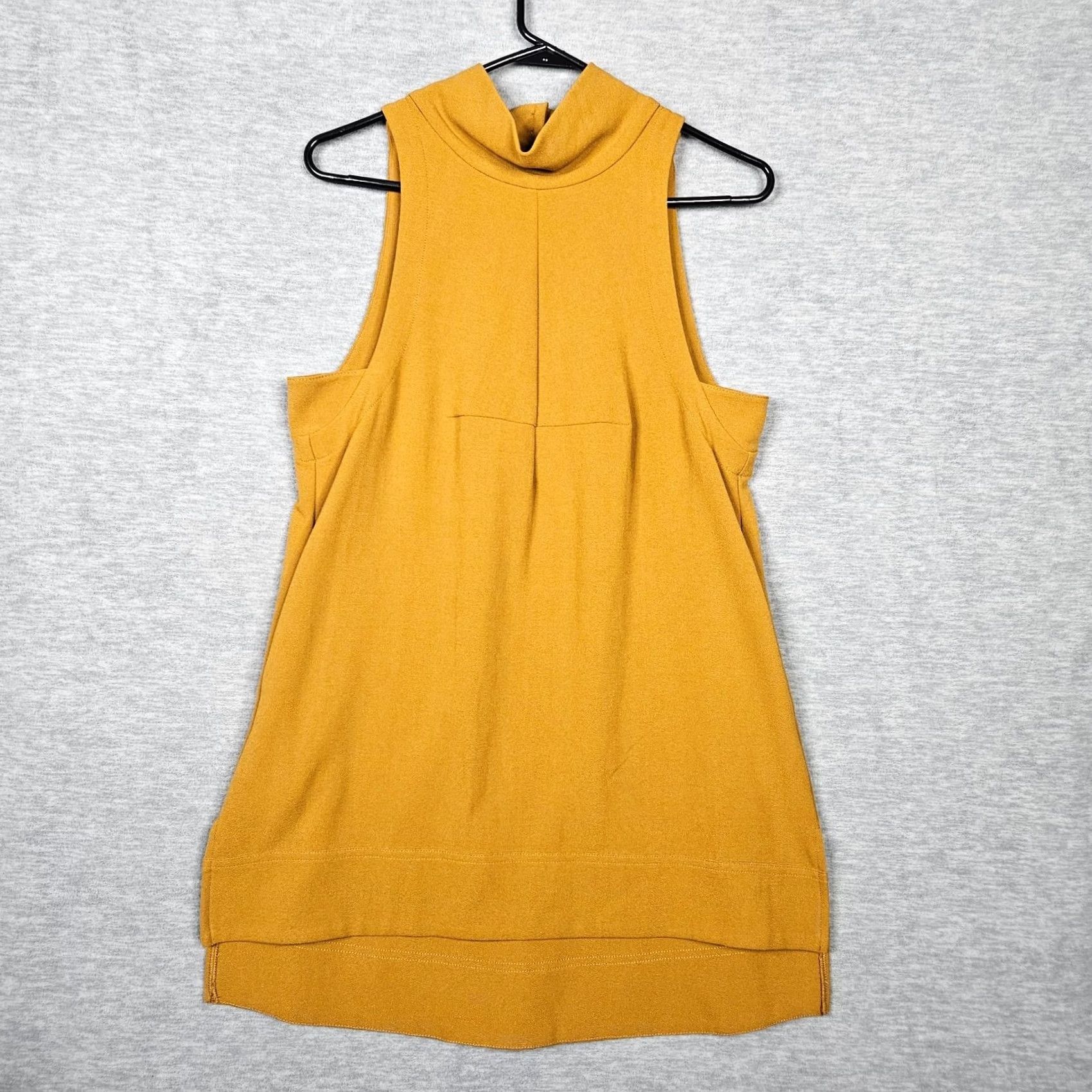 Free People Free People Mini Dress Sleeveless XS Yellow Mock Neck Casual Womens (Colorful) 90s? Size XS / US 0-2 / IT 36-38 - 2 Thumbnail