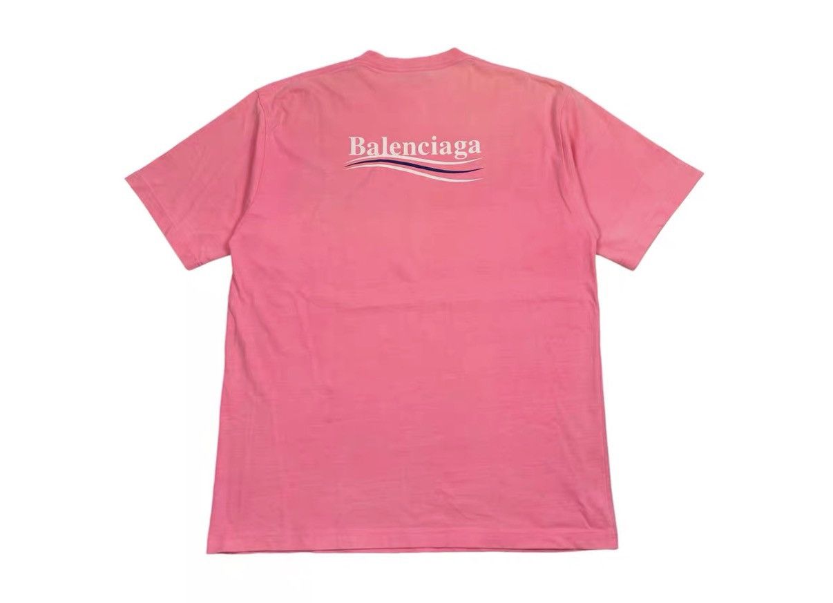 Balenciaga Balenciaga Pink Vintage Wave Cola Logo Short Sleeve J31 Size US S / EU 44-46 / 1 - 2 Thumbnail