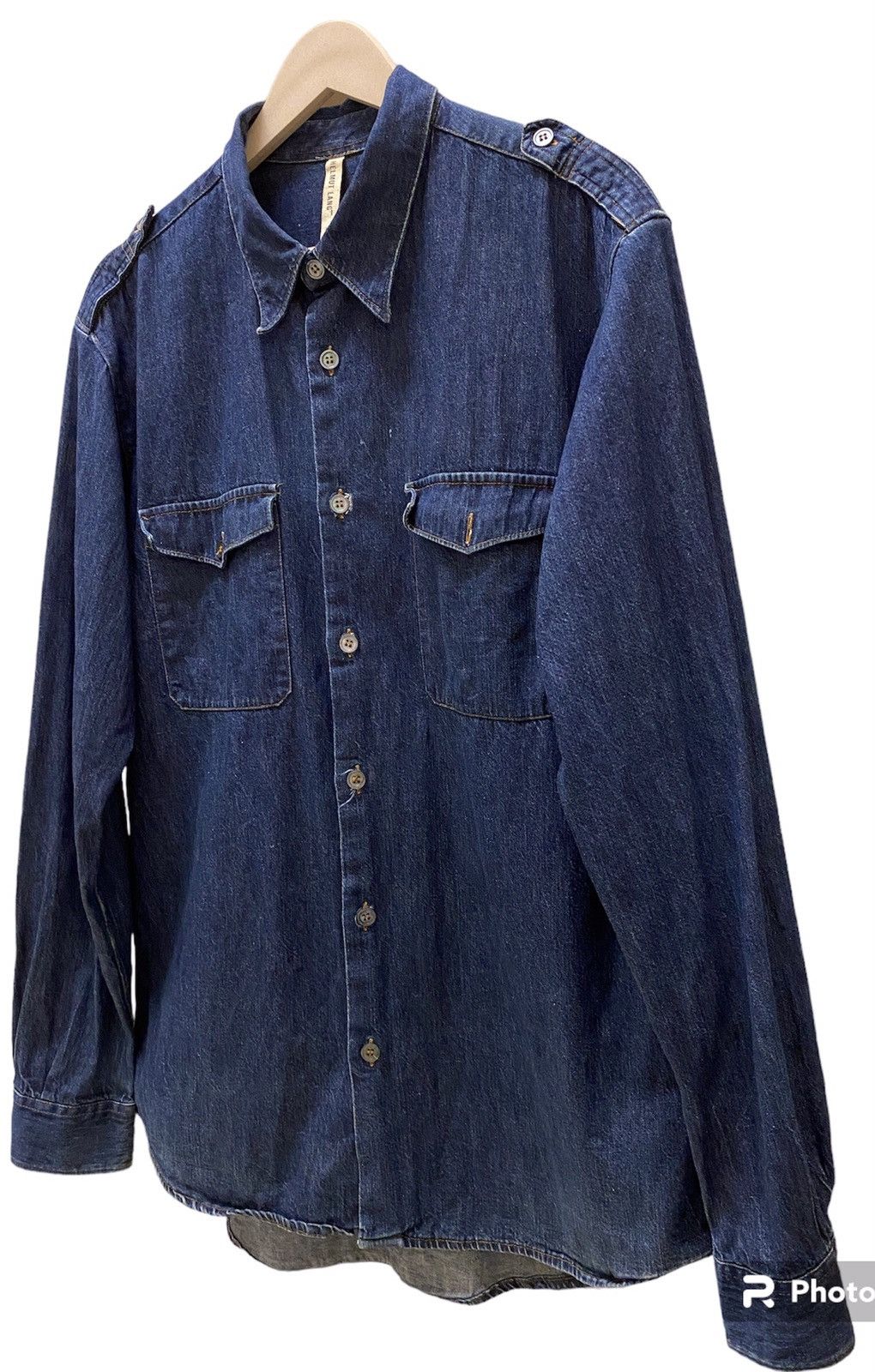 Helmut Lang Vtg SS1997 Helmut Lang Prototype Denim Shirt Size US M / EU 48-50 / 2 - 19 Thumbnail