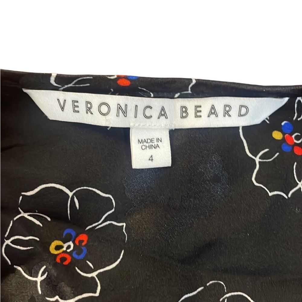 Veronica Beard Veronica Beard Anders Dress Black Silk Stretch Floral Long S Size S / US 4 / IT 40 - 9 Thumbnail