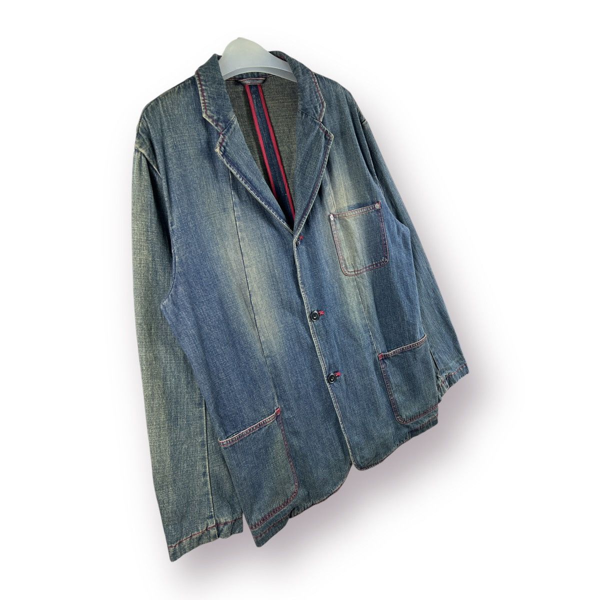 Japanese Brand 🔥 Distressed Denim West win Amekaji Chore pocket Jacket - L Size US S / EU 44-46 / 1 - 3 Thumbnail