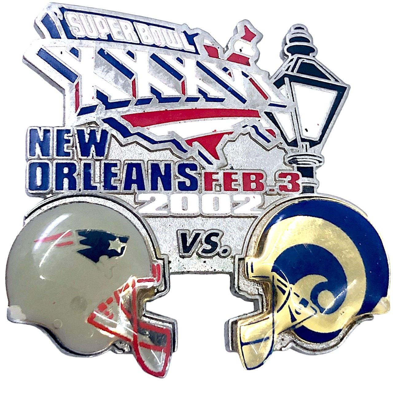 NFL New England Patriots v St Louis Rams Super Bowl XXXVI Pin Size ONE SIZE - 1 Thumbnail