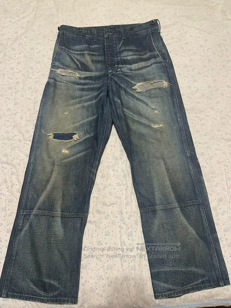 RRL Ralph Lauren RRL Ralph Lauren 23AW Destruction Mud Dyeing Splicing Bull Size US 32 / EU 48 - 1 Thumbnail