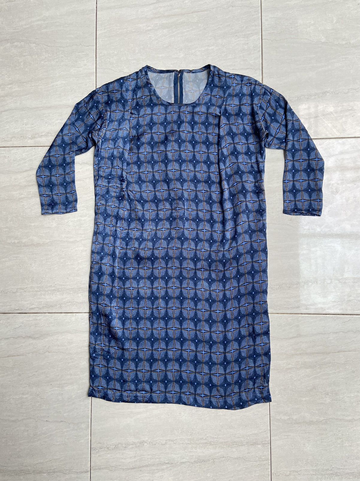 Zucca ZUCCA Motive Midi Dress Size L / US 10 / IT 46 - 7 Thumbnail
