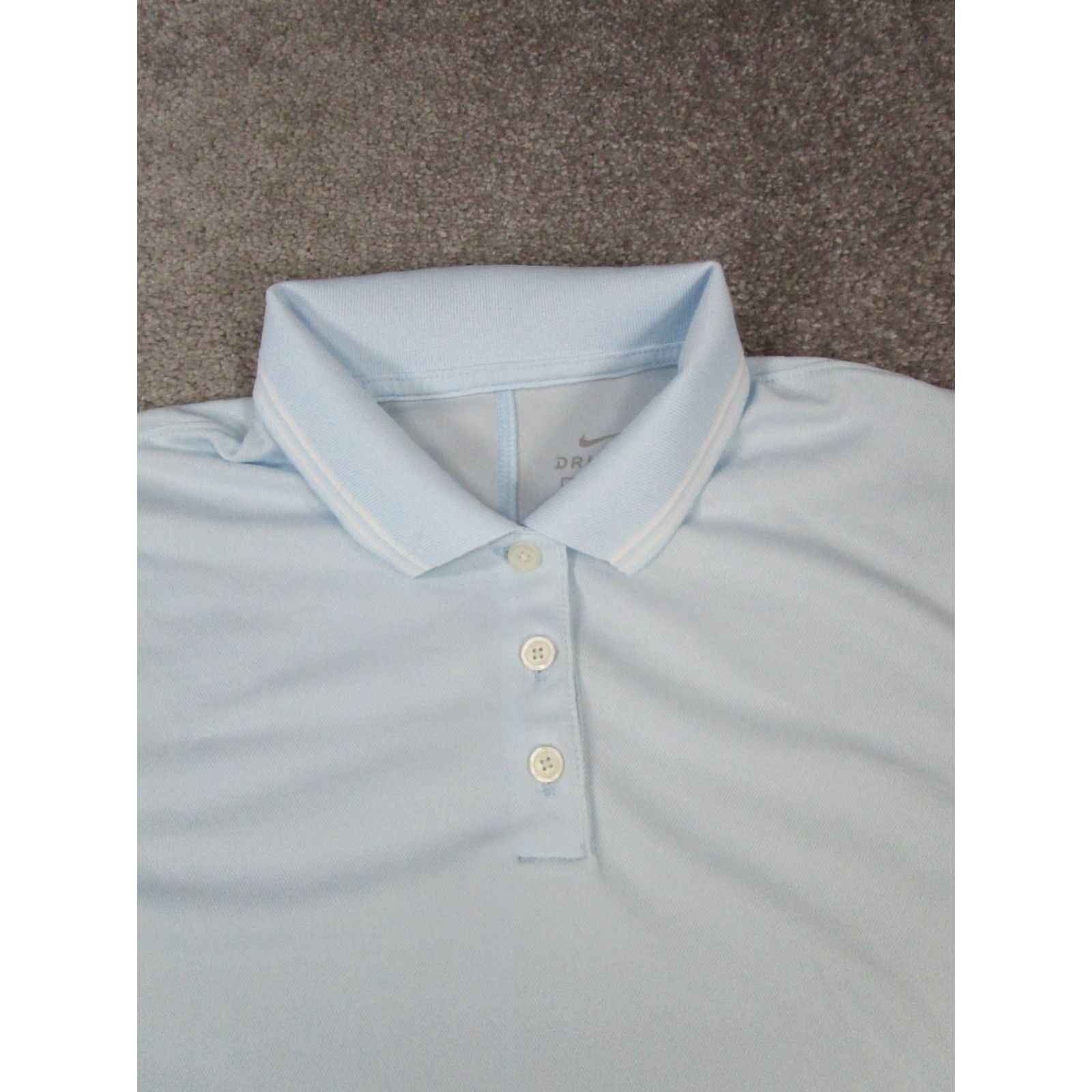Nike Womens Nike Polo Shirt Large Blue Golf Size L / US 10 / IT 46 - 2 Thumbnail