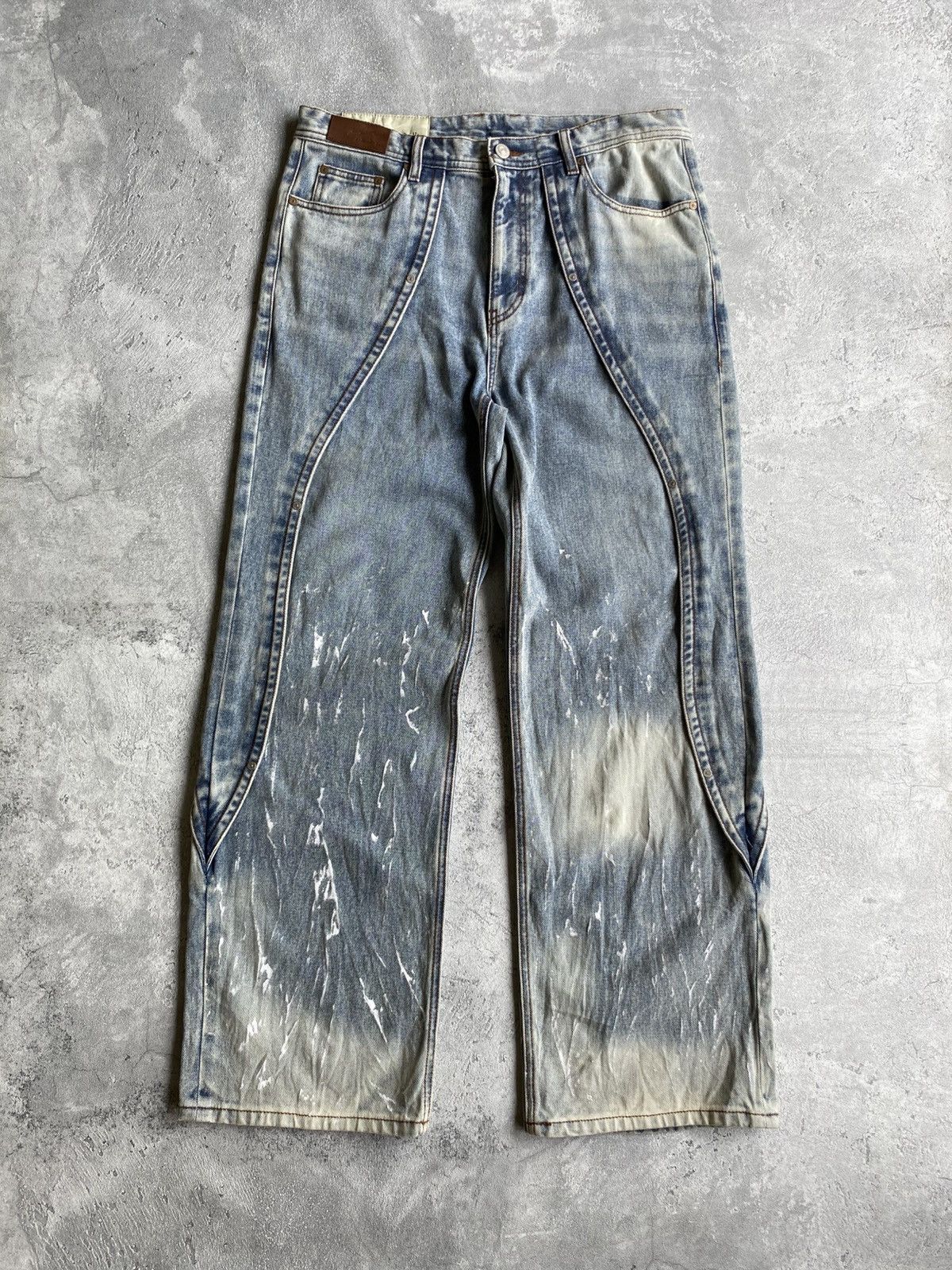 Andersson Bell 2020 ANDERSSON BELL Bleach washed zipper jeans 