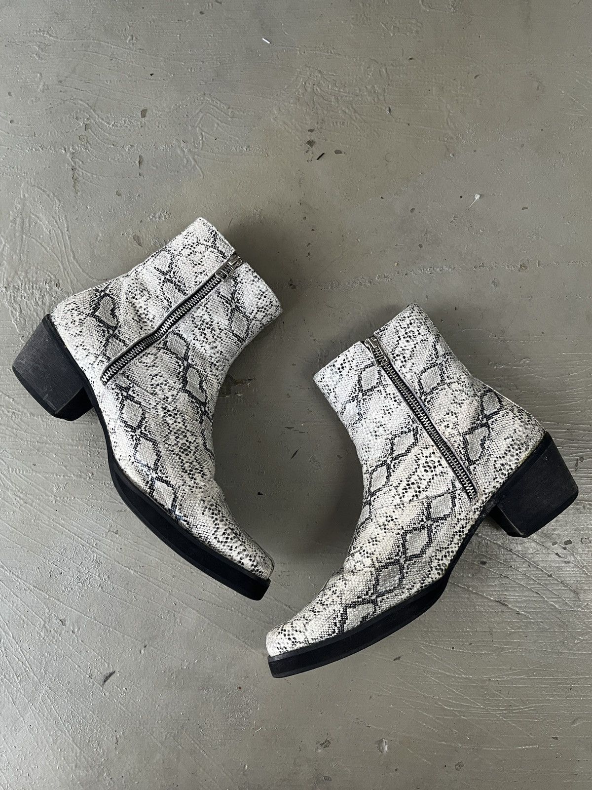 KMRii Snakeskin Chelsea Zipper Boots Inspired by Saint Laurent Size US 8 / EU 41 - 4 Thumbnail