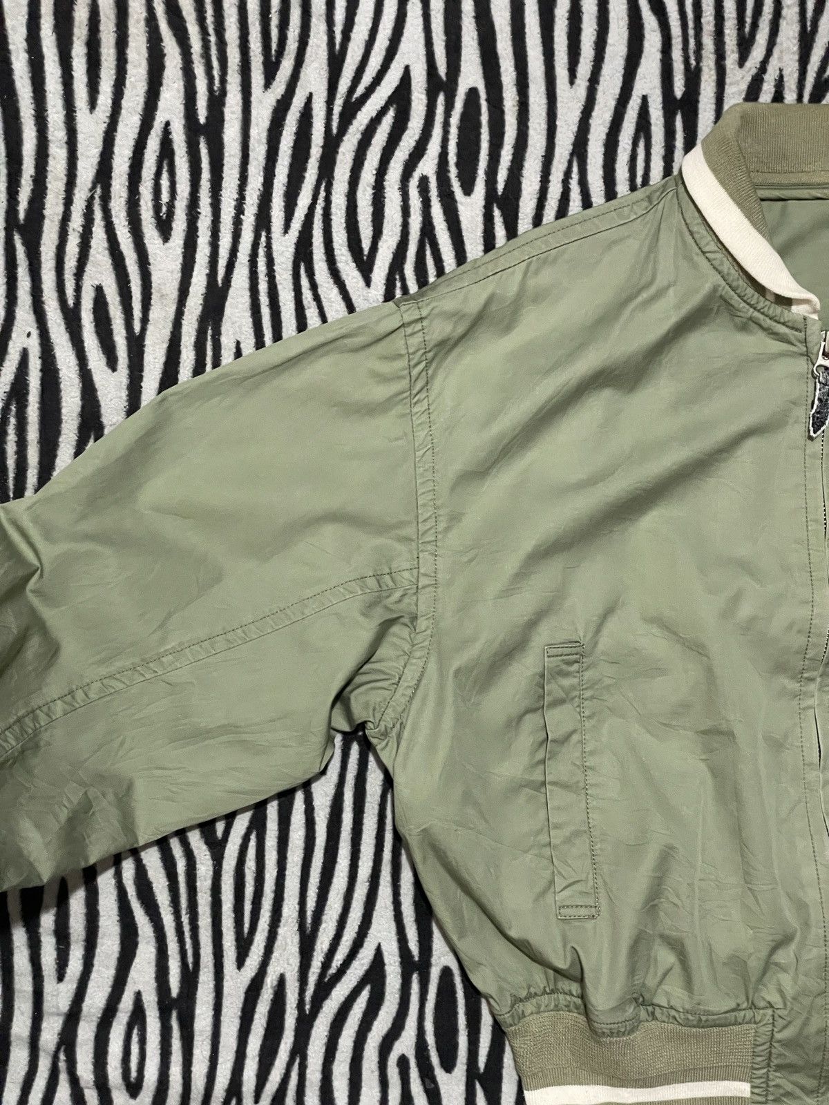 Nicole Club × Vintage Vintage Nicole Club For Men Light Green Bomber Jacket Size US XL / EU 56 / 4 - 4 Thumbnail