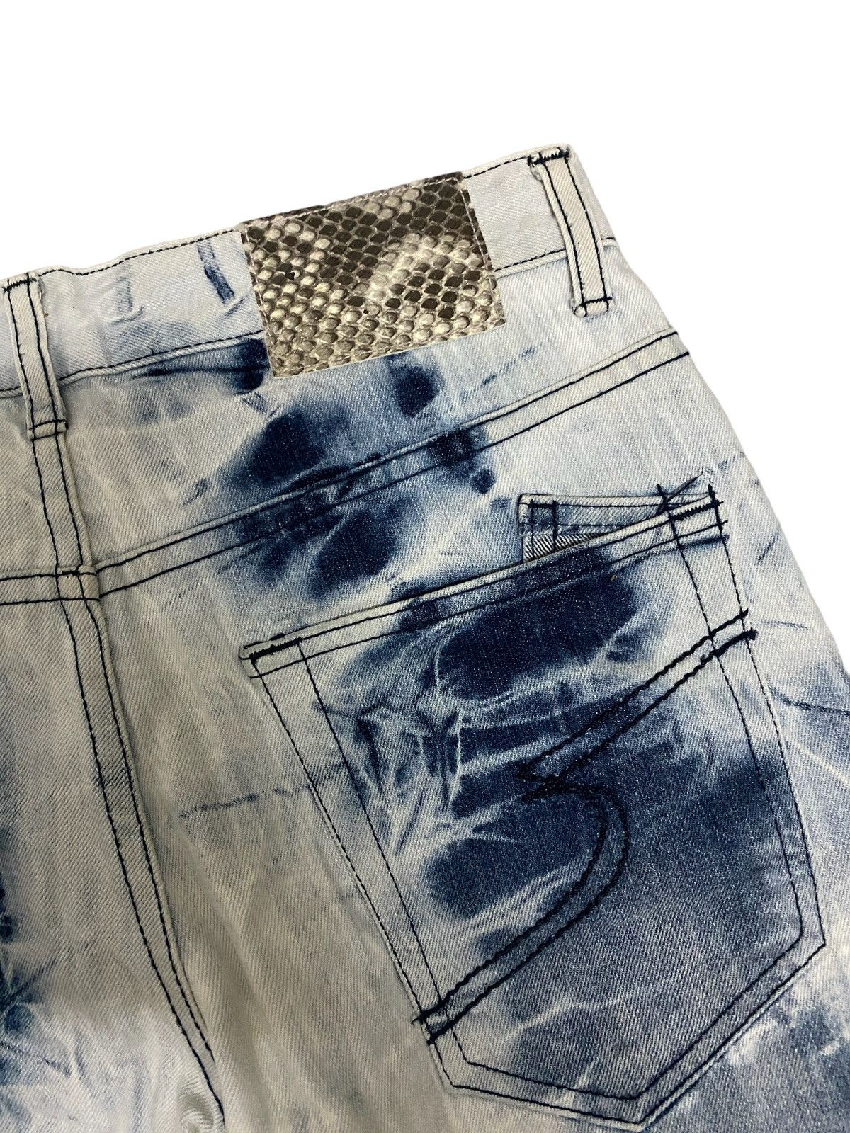 Japanese Brand Vintage Semantic Design Tie Dye Denim Jeans Size US 30 / EU 46 - 5 Thumbnail