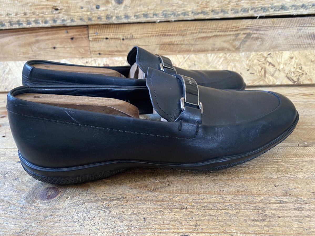 Prada Prada horsebit black leather logo loafers sz uk6.5 Size US 7.5 / EU 40-41 - 9 Thumbnail