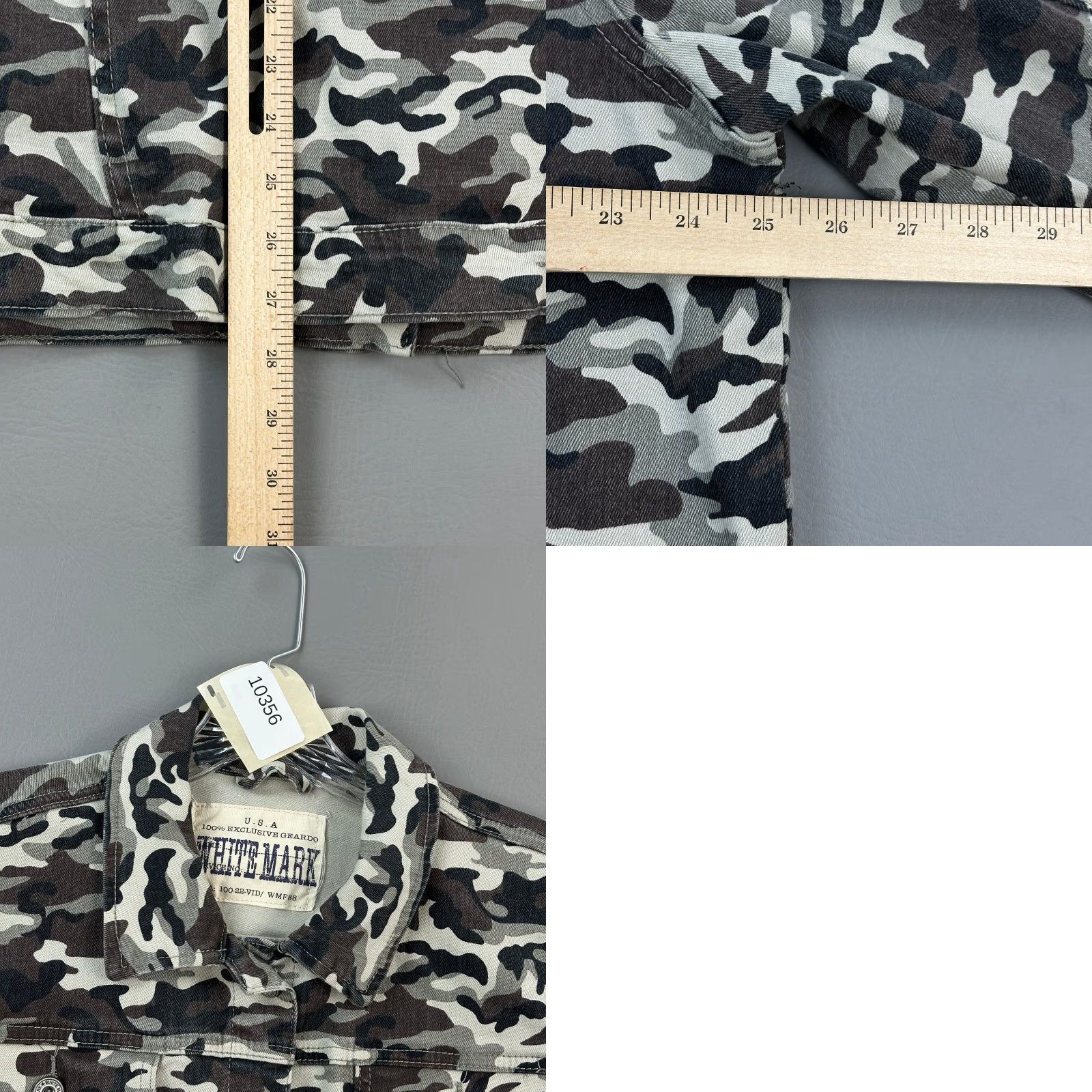 White Mark Whitemark Jacket Women's 2XL Military Camo Denim Trucker Stretch Outdoor Casual Denim Jacket Cargo Camouflage Trucker Casual Womens 2XL Blue Navy Size XXL / US 16-18 / IT 52-54 - 9 Thumbnail