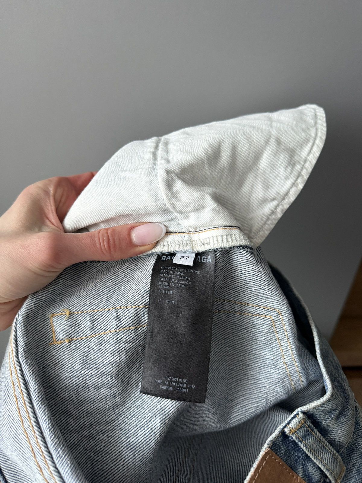 Balenciaga Belenciaga High-Rise Straight Blue Denim Pants Size US 27 - 10 Thumbnail