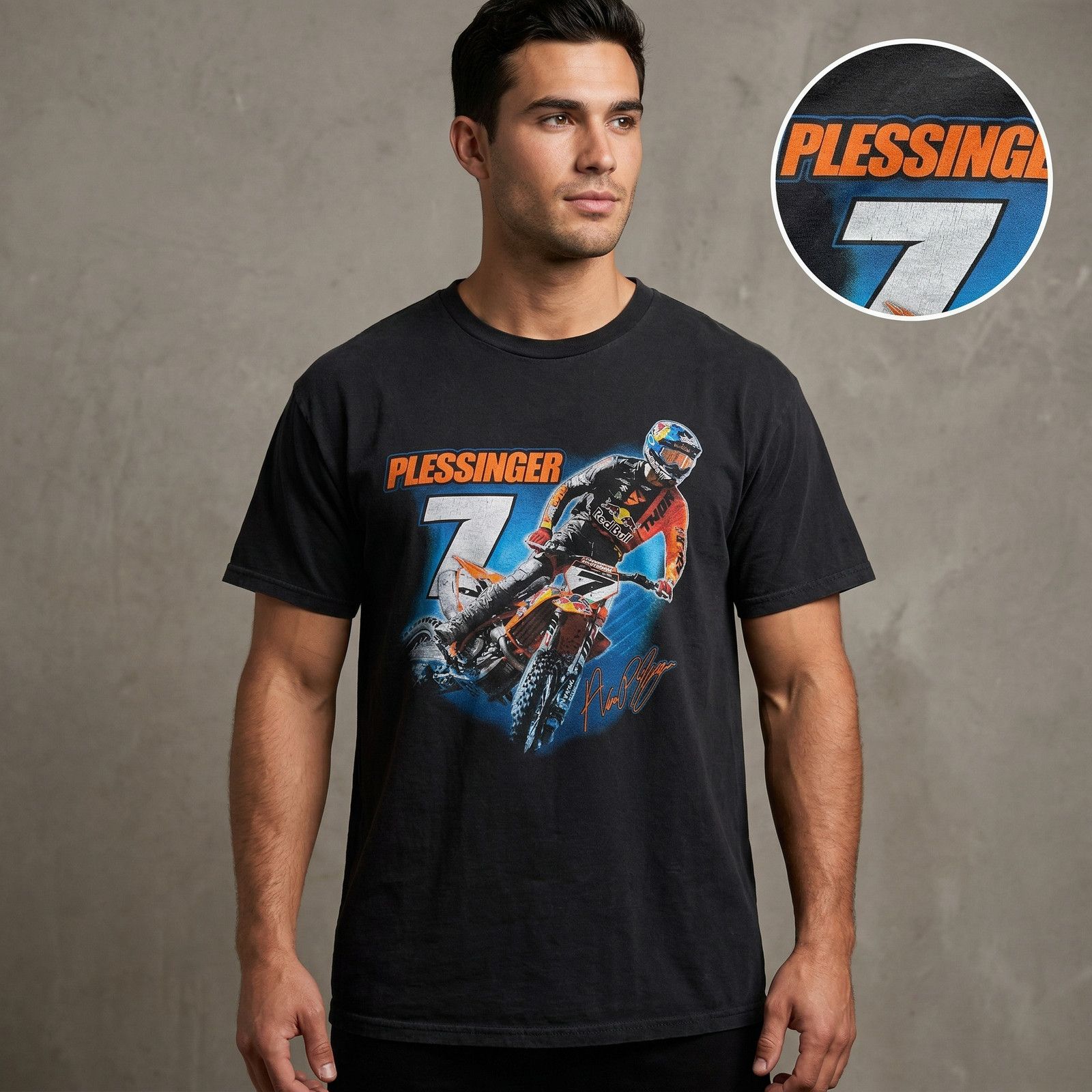 Delta Aaron Plessinger Men’s T-Shirt #7 Motocross Supercross Racin Size US XL / EU 56 / 4 - 1 Thumbnail