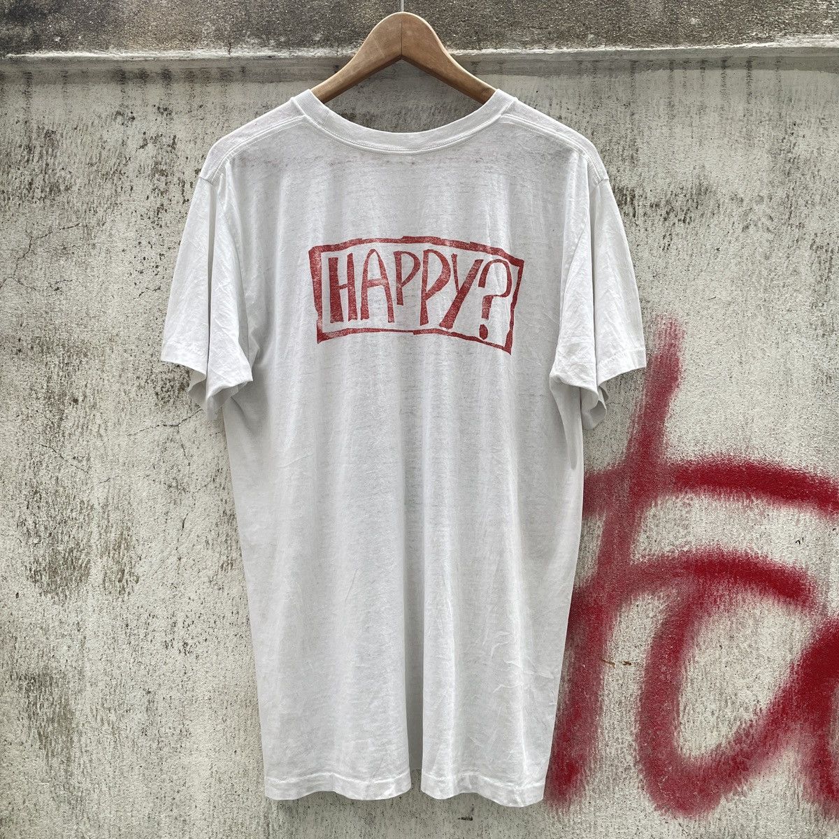 Band Tees Vintage PIL Public Image Ltd. Happy? T-Shirt Size US XL / EU 56 / 4 - 20 Thumbnail