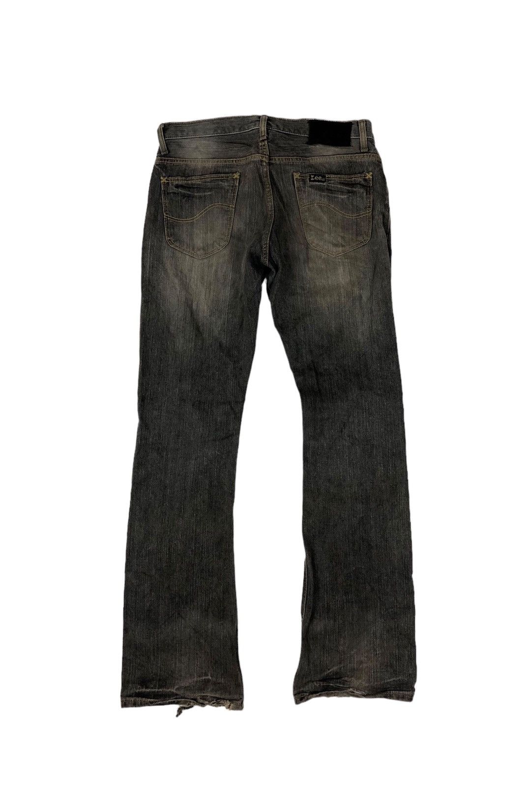 Lee Flare Lee Japan Distressed Black Denim Jeans Size US 32 / EU 48 - 2 Thumbnail