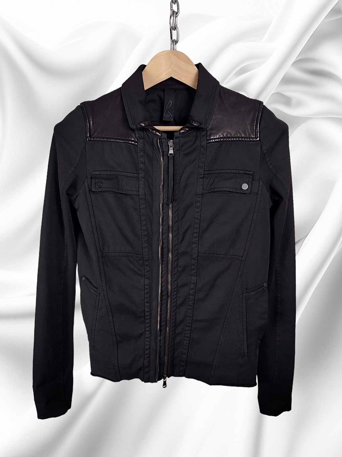 Ilaria Nistri Ilaria Nistri Roque Leather Cotton Avant-Garde Jacket Size US S / EU 44-46 / 1 - 9 Thumbnail