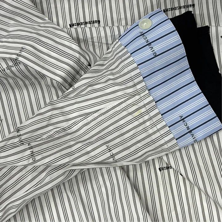 Givenchy Givenchy Givenchy Long Sleeve Striped Logo Shirt -2507 Size US M / EU 48-50 / 2 - 4 Thumbnail