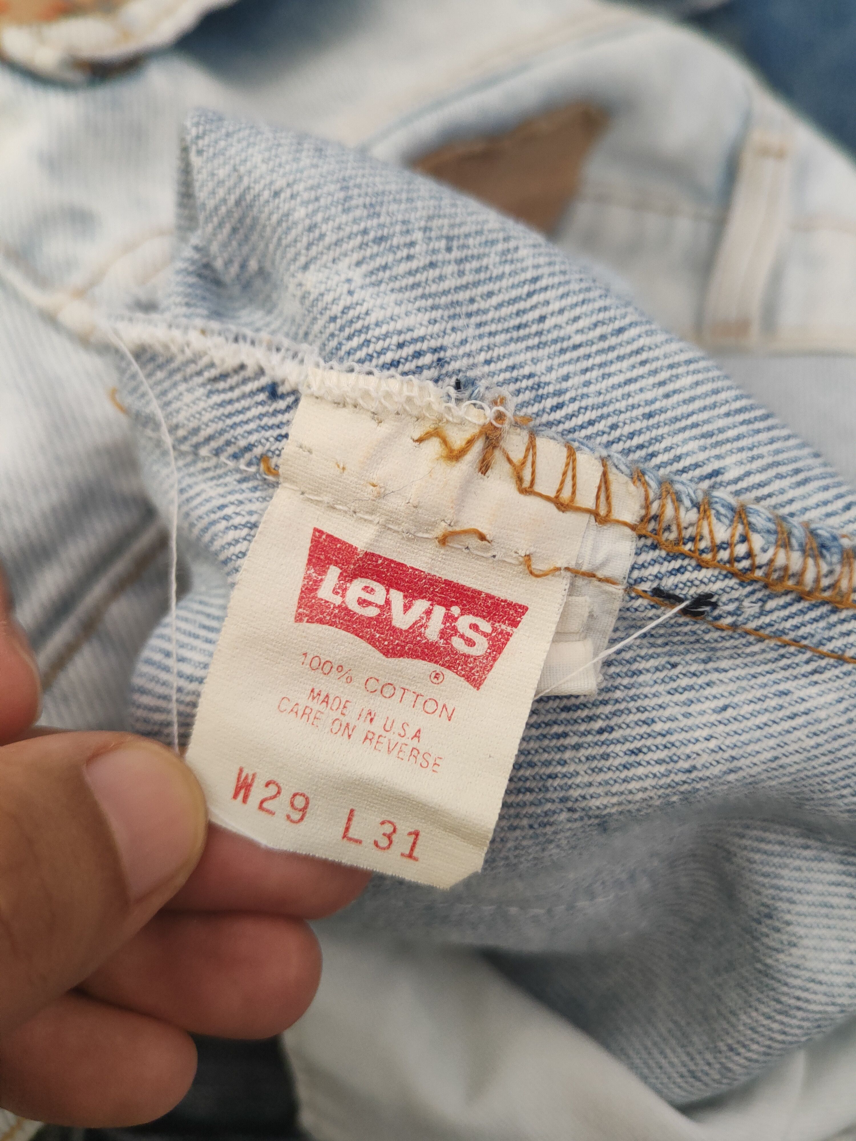 Levi's DL Levi's Light Distressed patchwork Ripped denim #46-832 Size US 29 - 15 Thumbnail