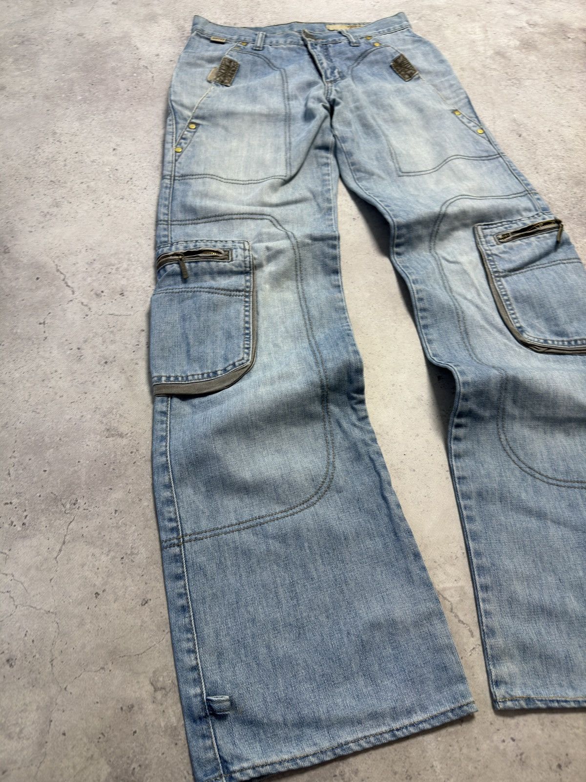 Hysteric Glamour × Japanese Brand × Junya Watanabe Vintage Japanese Cargo Baggy Junya Watanabe Style Jeans Pant Size US 30 / EU 46 - 5 Thumbnail