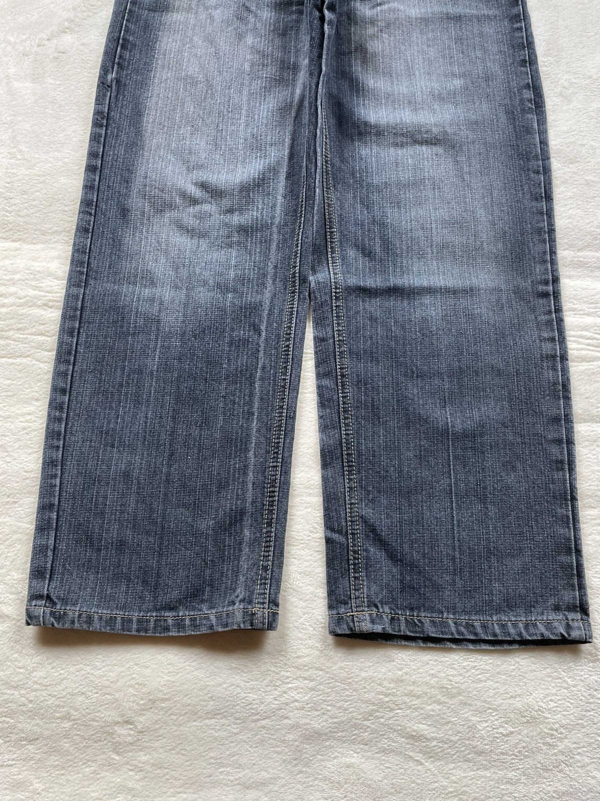 Japanese Brand Vintage Oldsrool Faded Baggy Dark Blue Jeans Size US 30 / EU 46 - 3 Thumbnail