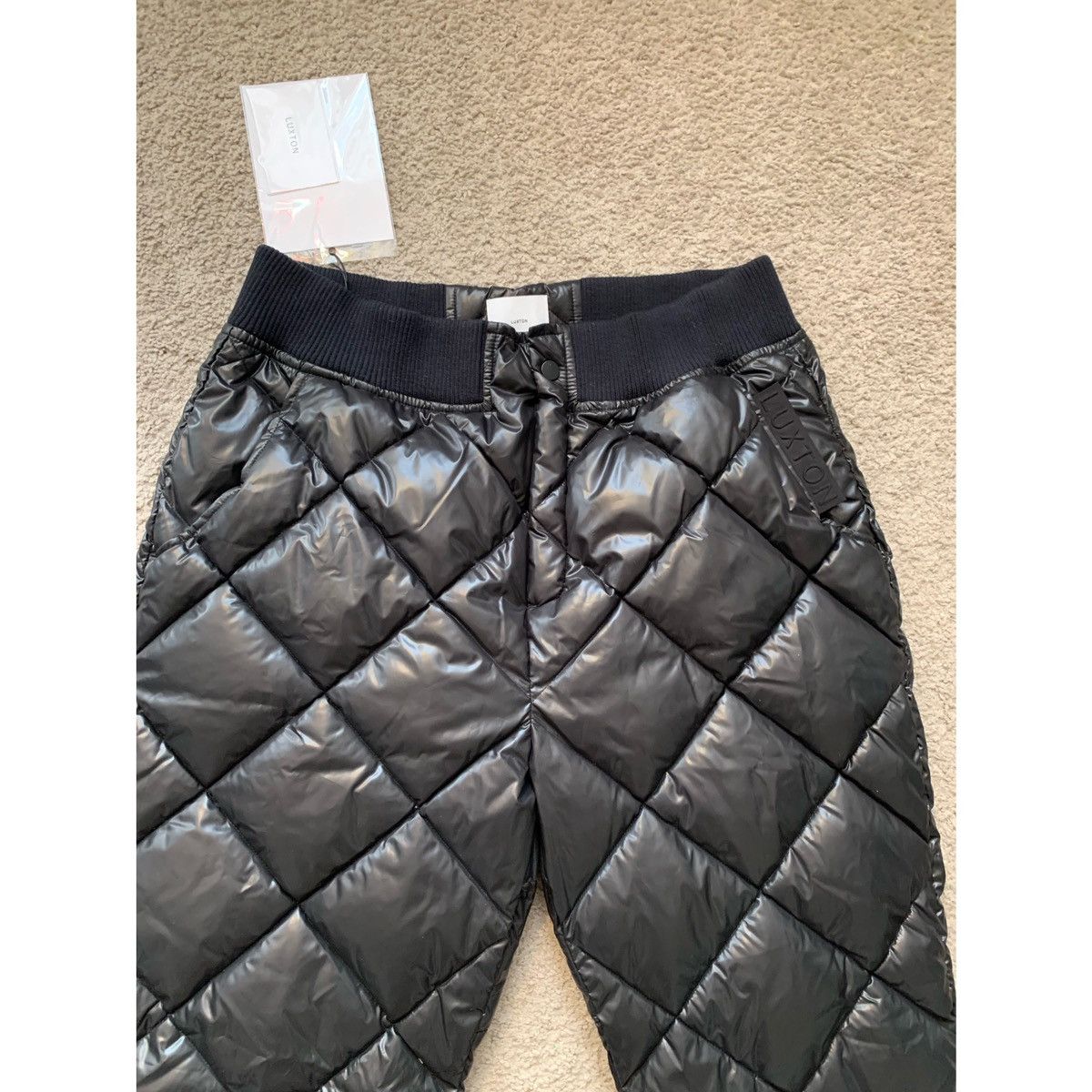 Other LUXTON LUXURY BLACK QUILTED PUFFER PANTS Size US 32 / EU 48 - 3 Thumbnail