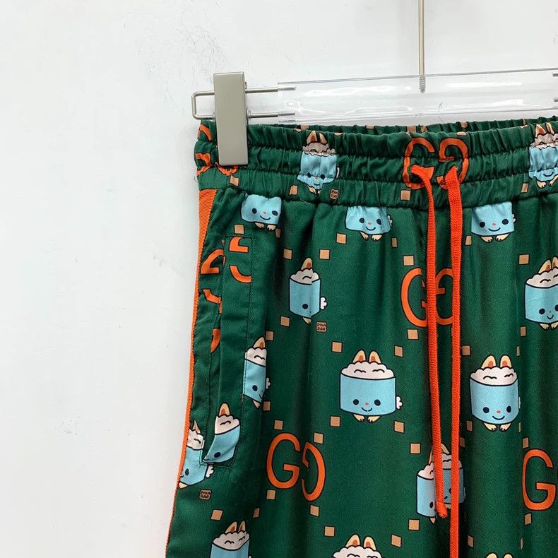 Gucci Gucci SizeS Green cartoon logo printed full-printed mulberr Size 24" / US 00 / IT 34 - 3 Thumbnail