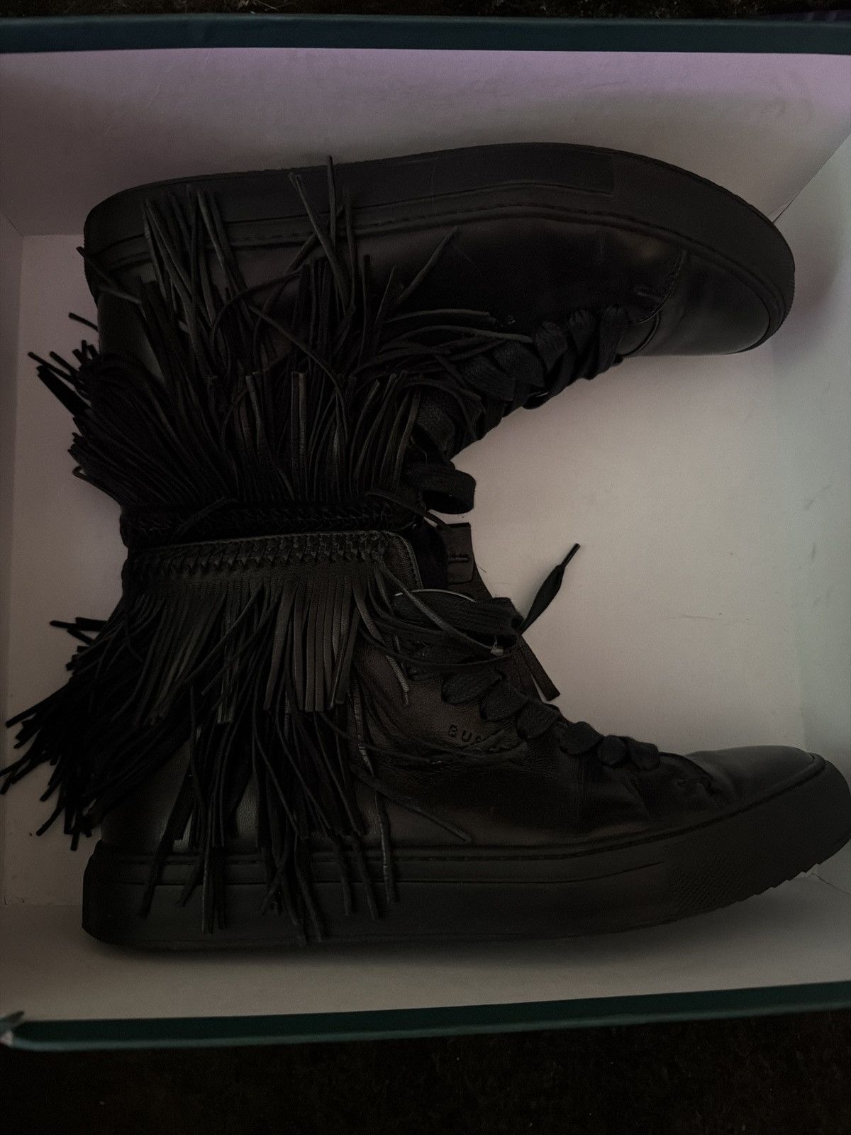 Buscemi Buscemi black fringe leather sneakers Size US 8.5 / EU 41-42 - 2 Thumbnail