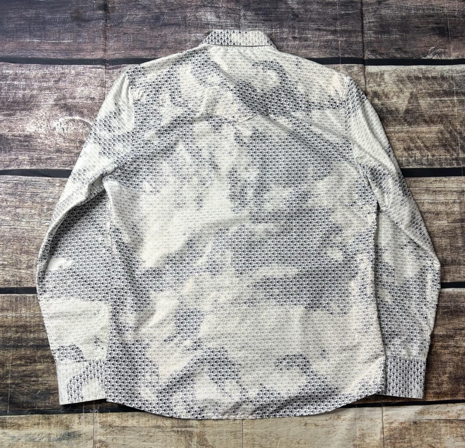 PGA Tour Toku Shirt Men's Medium Pearl Snap Abstract Geometric Satin Size US M / EU 48-50 / 2 - 3 Thumbnail