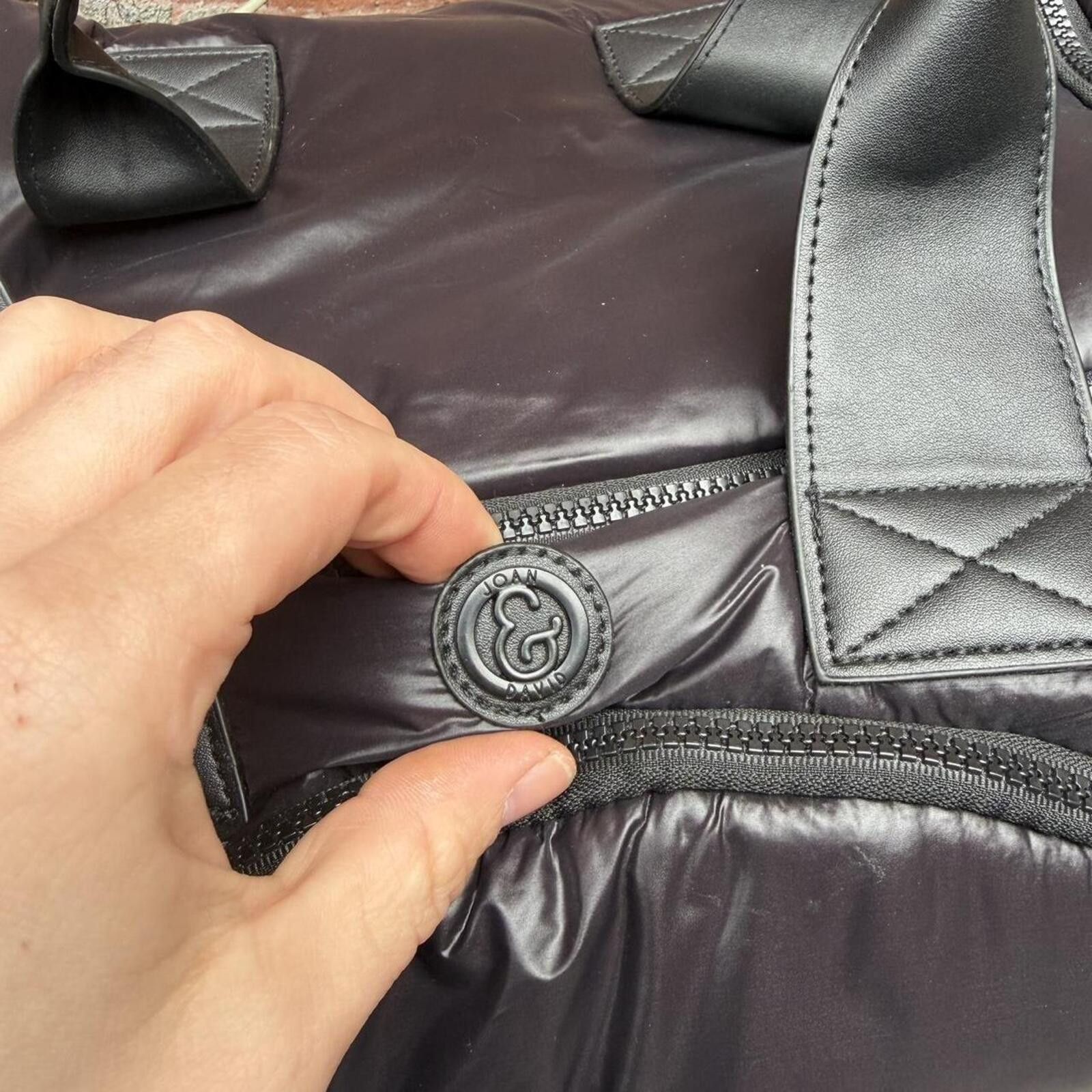 Other Joan & David black puffer nylon quilted weekender duffle bag Size ONE SIZE - 2 Thumbnail
