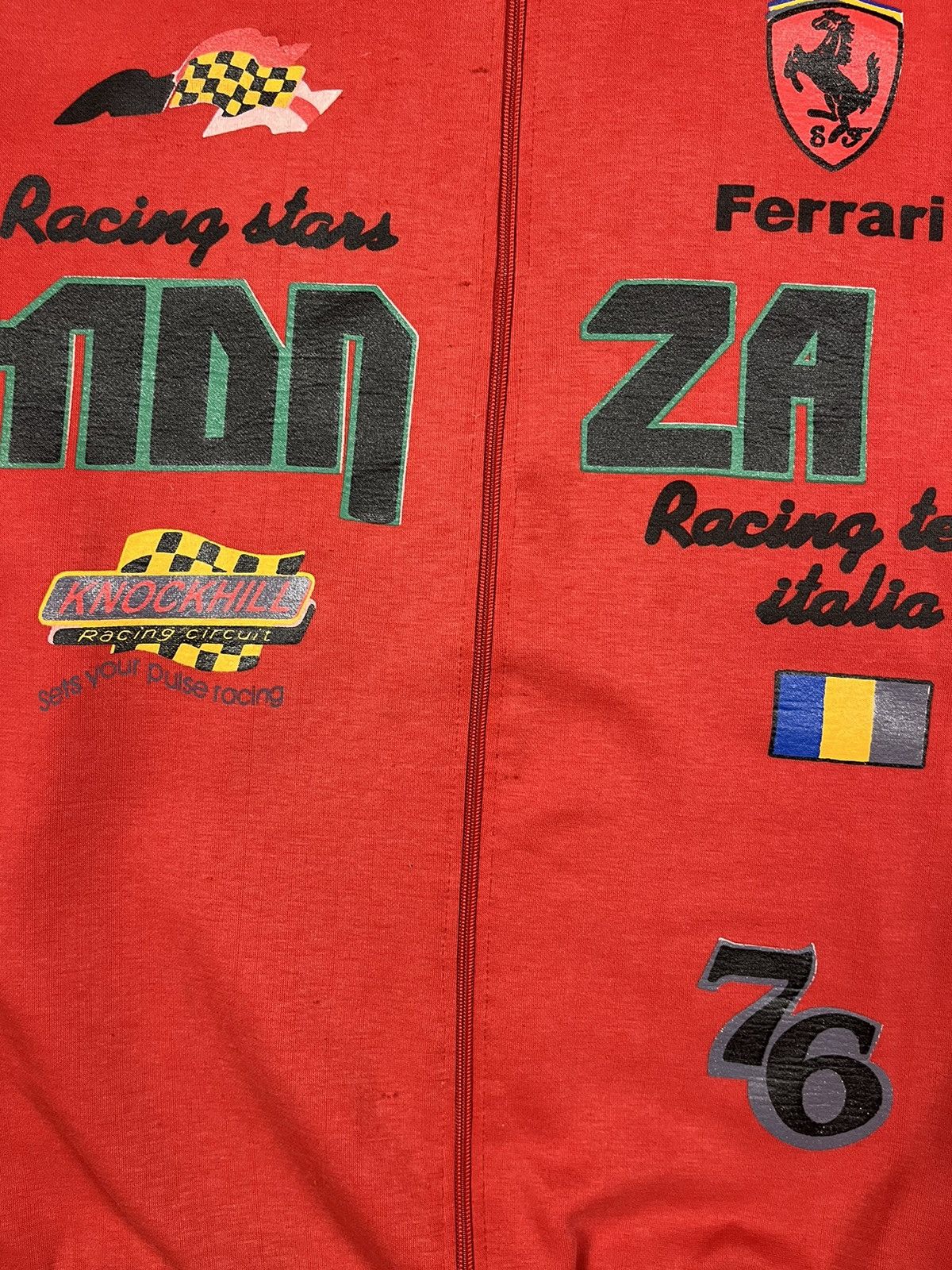 Vintage Vintage 90s Ferrari Racing Team Italia Monza 76 sweatshirt Size US L / EU 52-54 / 3 - 4 Thumbnail