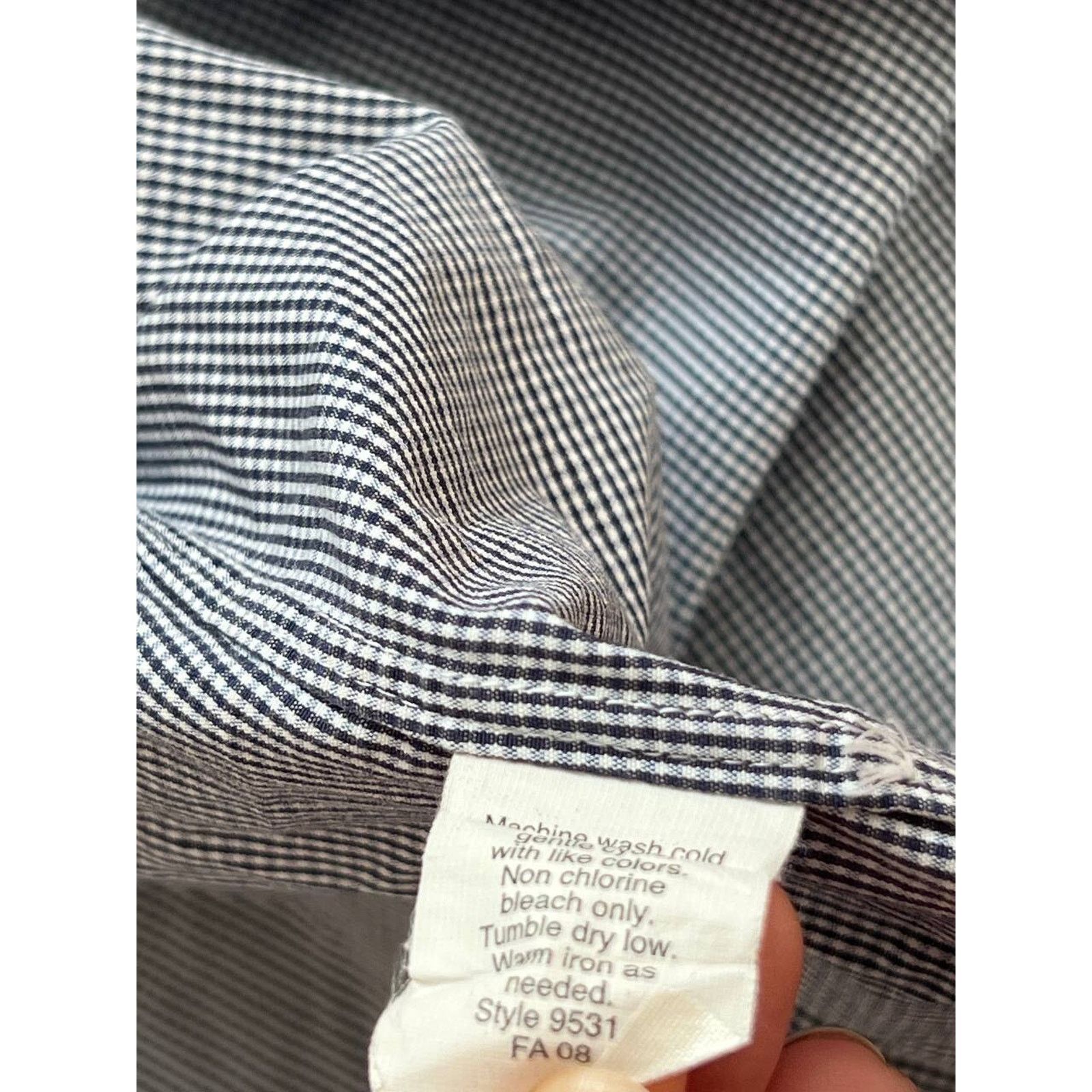 J.Crew J Crew Button Up Shirt Mens Gray Stripe Long Slee 10 A000837 Size US XXS / EU 40 - 4 Thumbnail