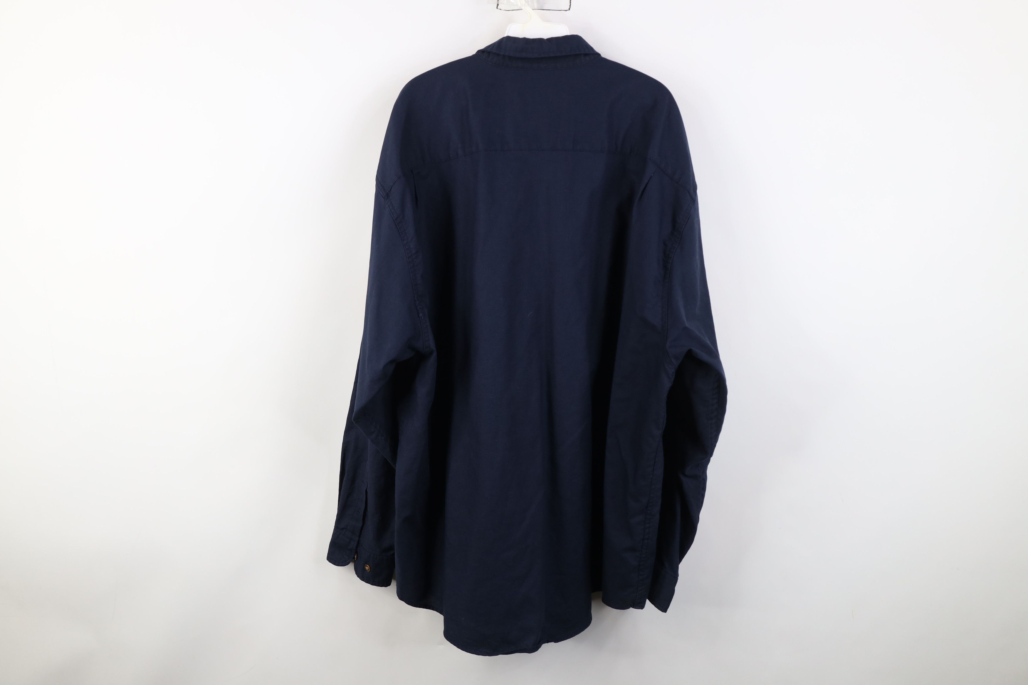 Eddie Bauer Vintage 90s Eddie Bauer Cotton Oxford Button Down Shirt Blue Size US XXL / EU 58 / 5 - 11 Thumbnail