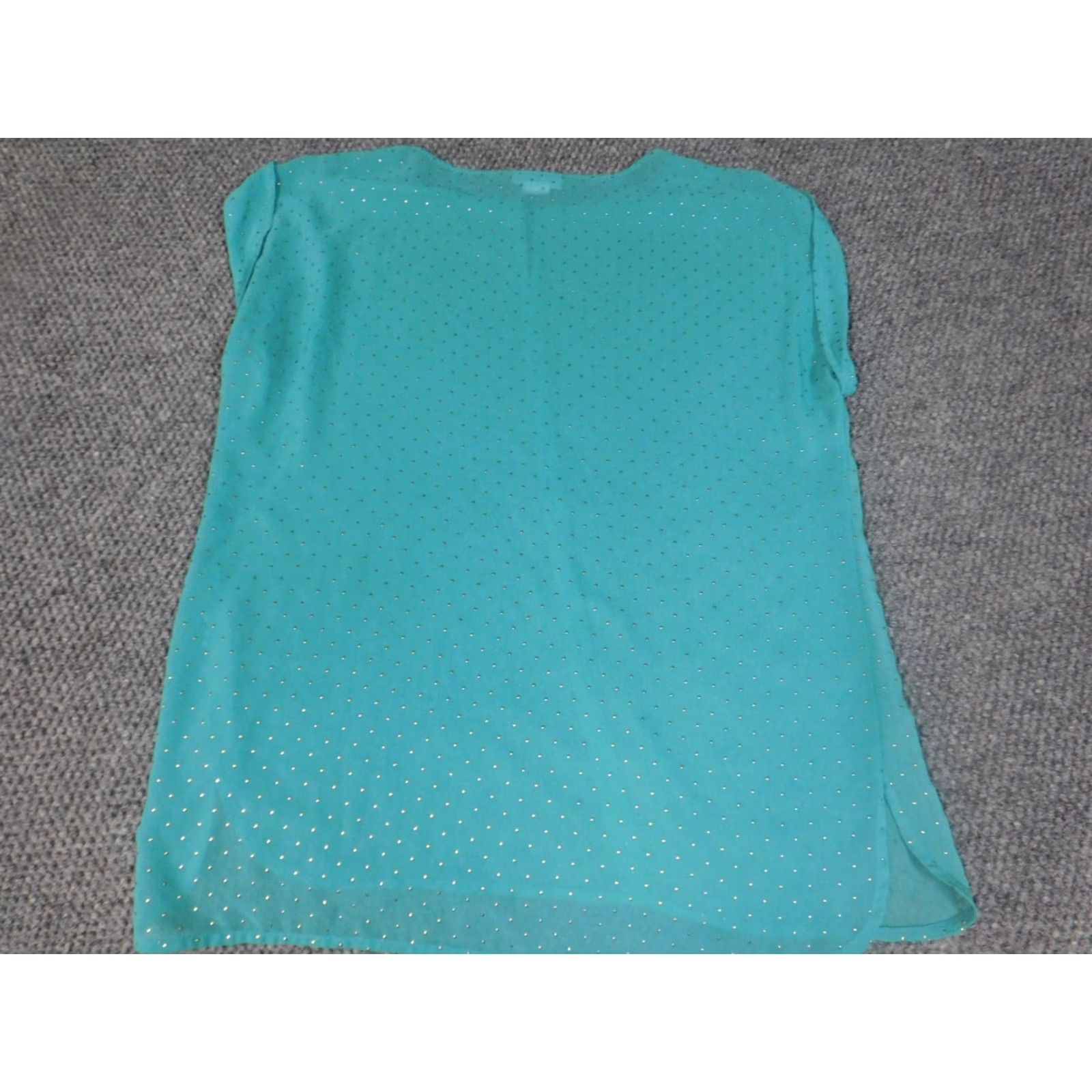 Liz Claiborne Liz Claiborne Blouse Womens M Green Floral Sleeveless Round Neck Pullover Casual Regular Polyester Rayon Stretch Basic Vintage No Size M / US 6-8 / IT 42-44 - 7 Thumbnail