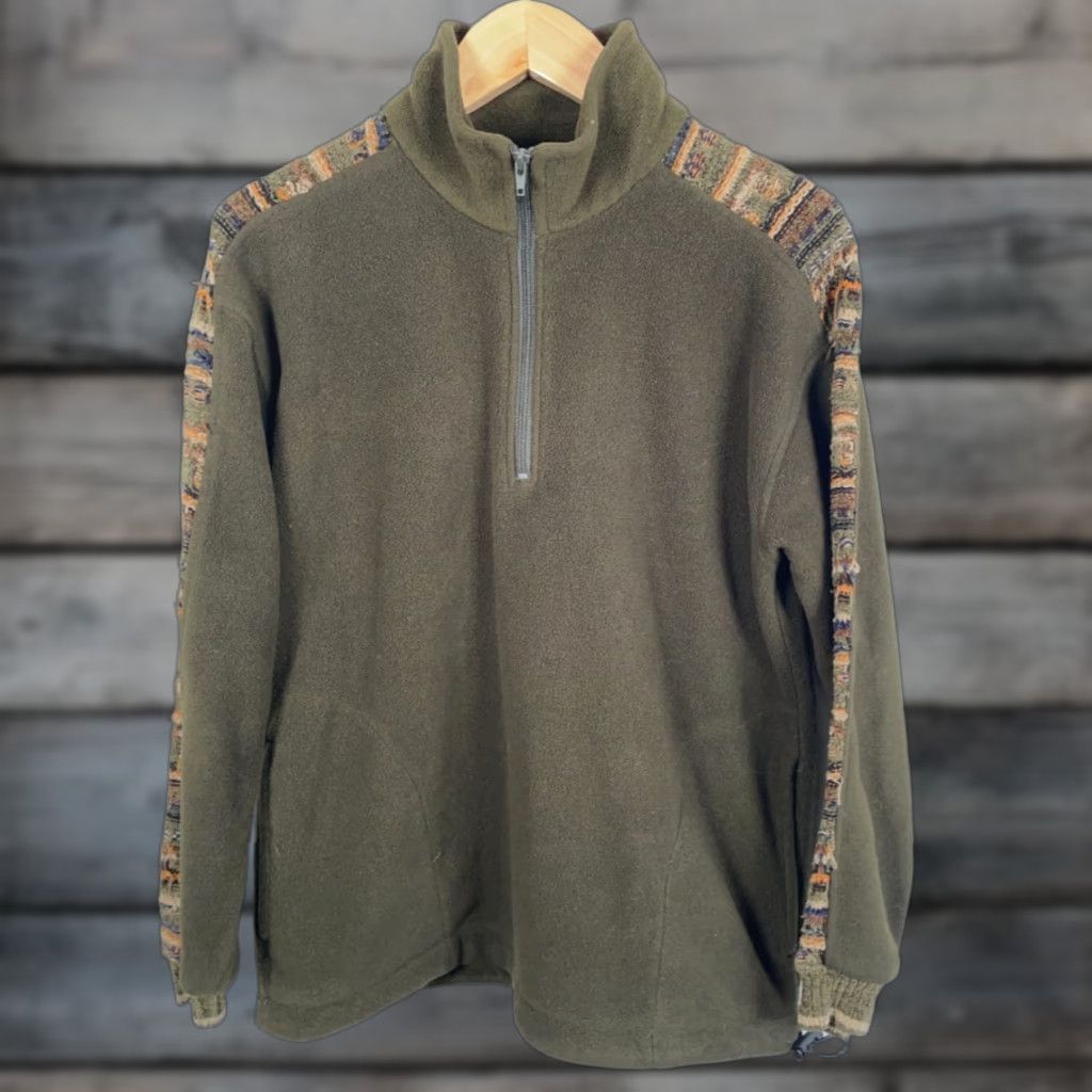 Vintage VINTAGE Rivers Edge Jacket 1/4 Zip Fleece Men’s Small Green Coogi Sweater Style Sleeve Panels Mens Jacket Size US S / EU 44-46 / 1 - 1 Thumbnail