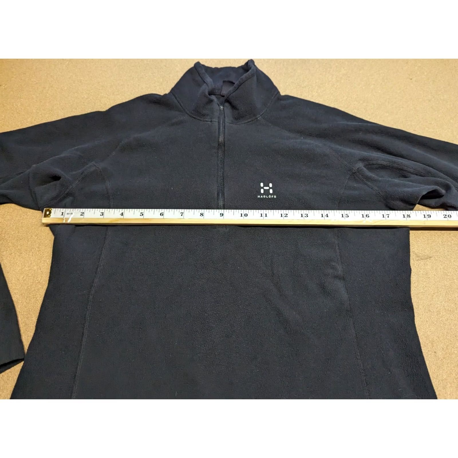 Vintage Haglöfs Womens Fleece Pullover Top Medium Black Athletic Casual 1/4 Zip Thermal Water Resistant Outdoor Sports Polartec Size M / US 6-8 / IT 42-44 - 2 Thumbnail