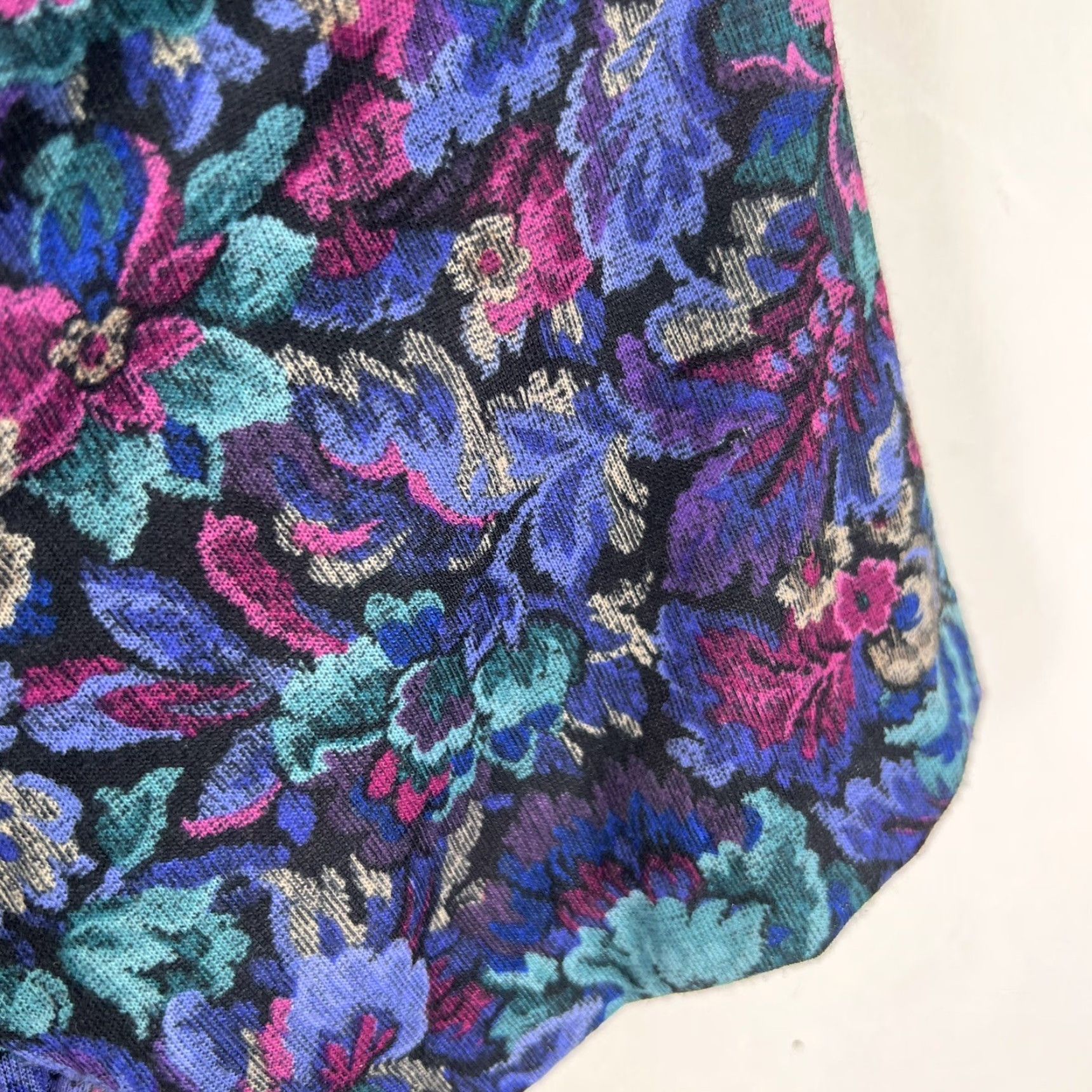 Vintage Vintage Stuart Alan Floral Pleated Drop Waist Dress Womans Size 12 Blue W/ Belt Size XL / US 12-14 / IT 48-50 - 6 Thumbnail