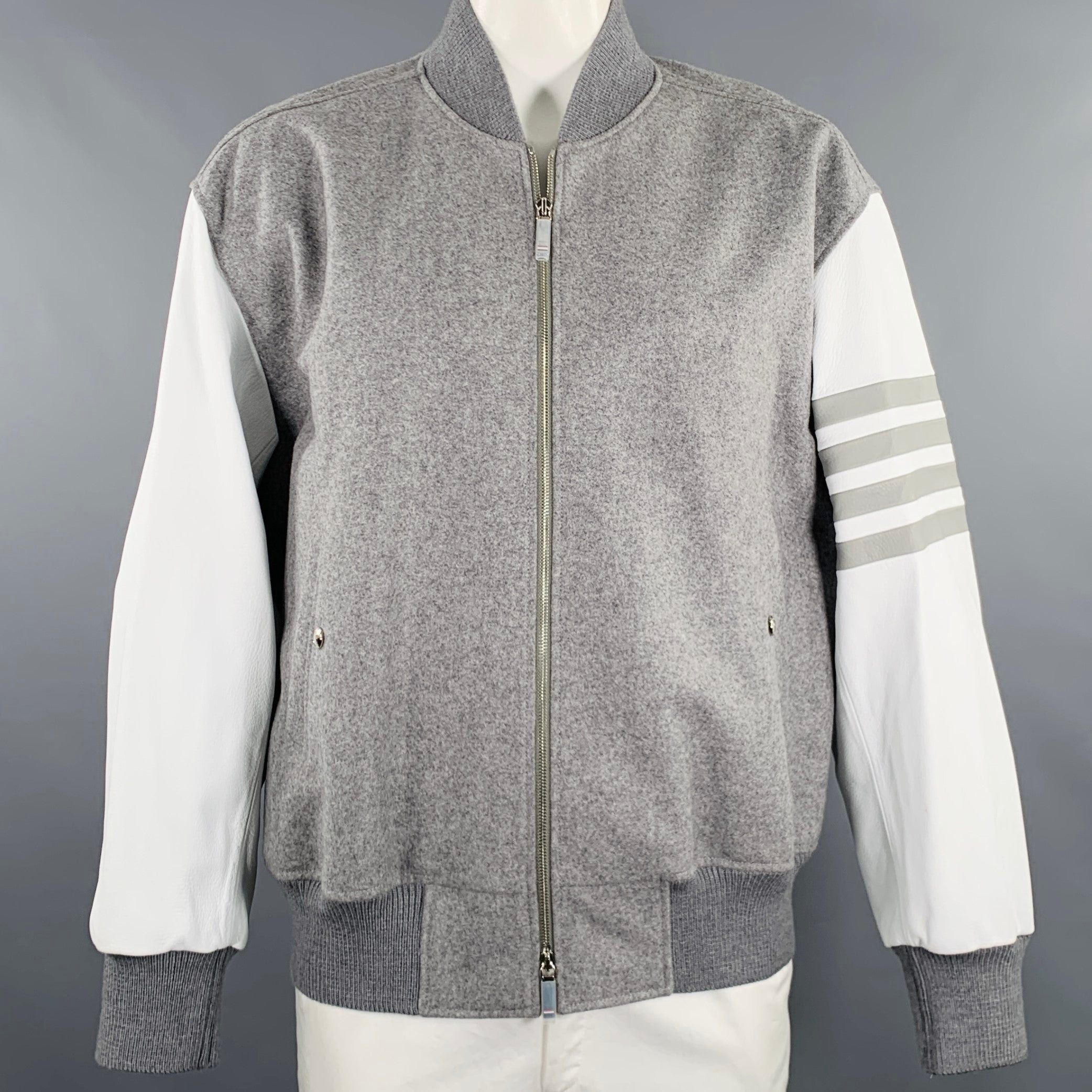 Thom browne varsity jacket deals