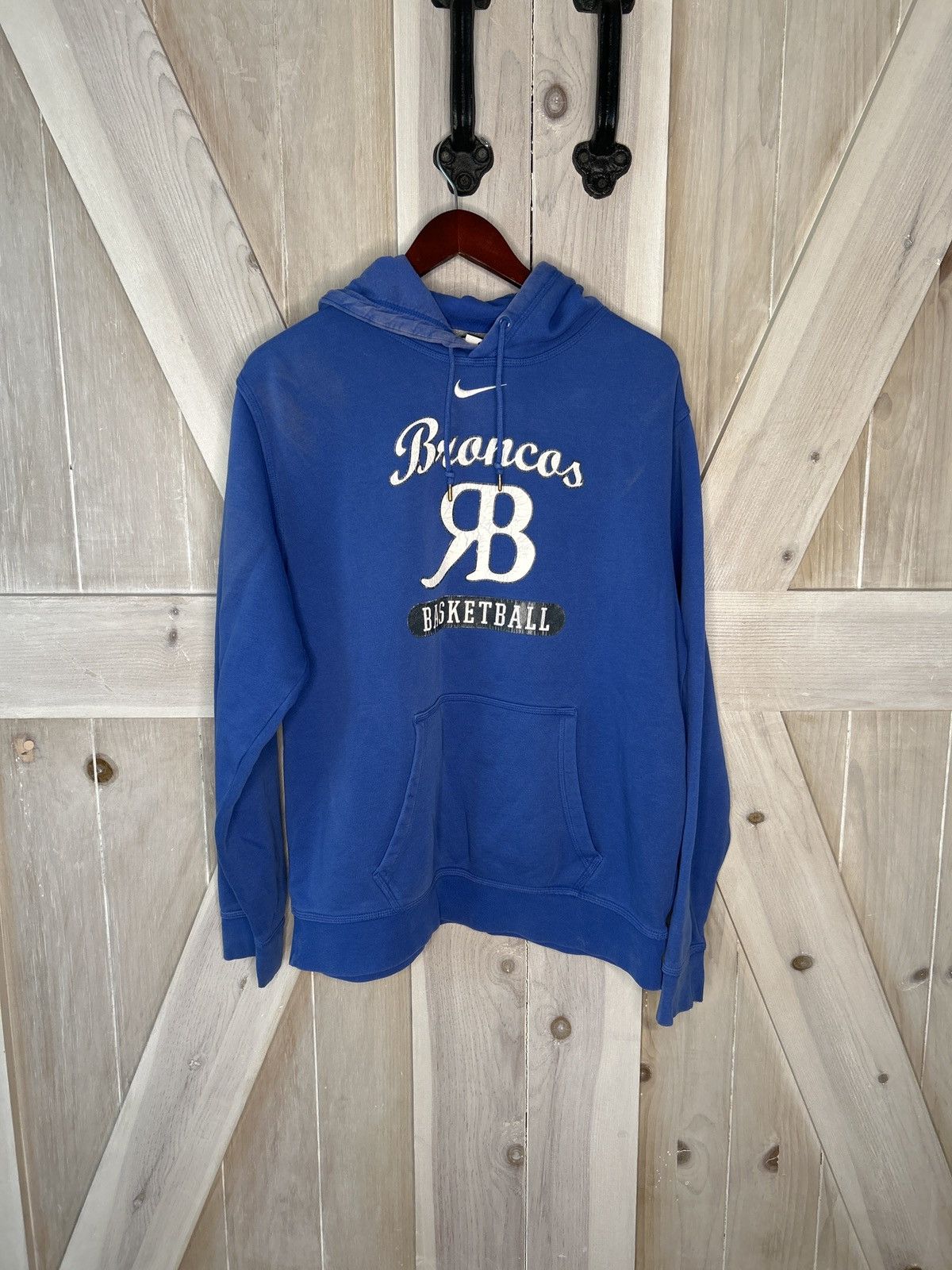 Nike × Vintage Nike Vintage Blue Hoodie Size US L / EU 52-54 / 3 - 1 Thumbnail