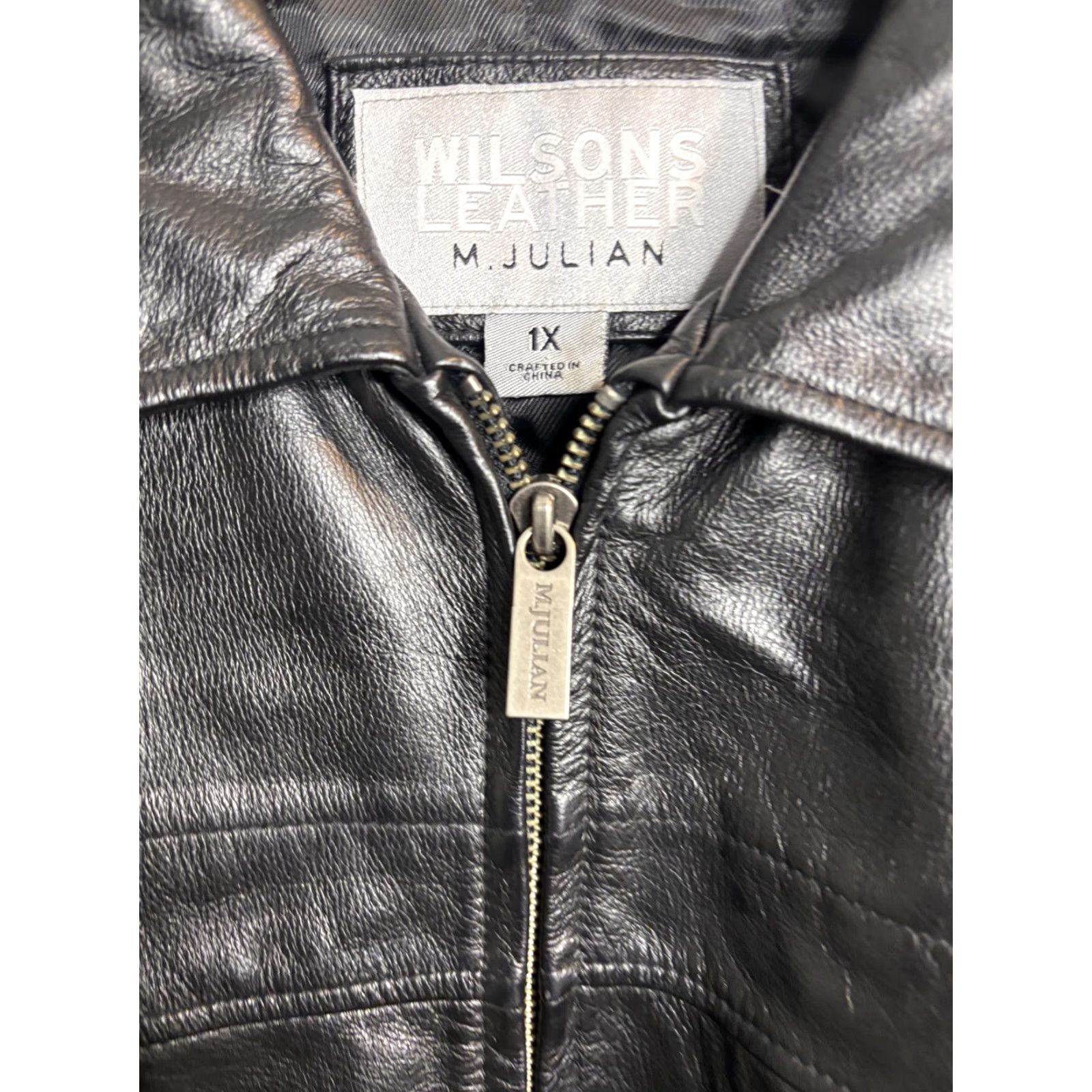 Vintage VINTAGE Wilsons Leather Jacket Womens 1X Black M. Julian Thinsulate Gloves Bomber 90s Mens Big & Tall Jacket Gloves Black 1X Size XL / US 12-14 / IT 48-50 - 3 Thumbnail
